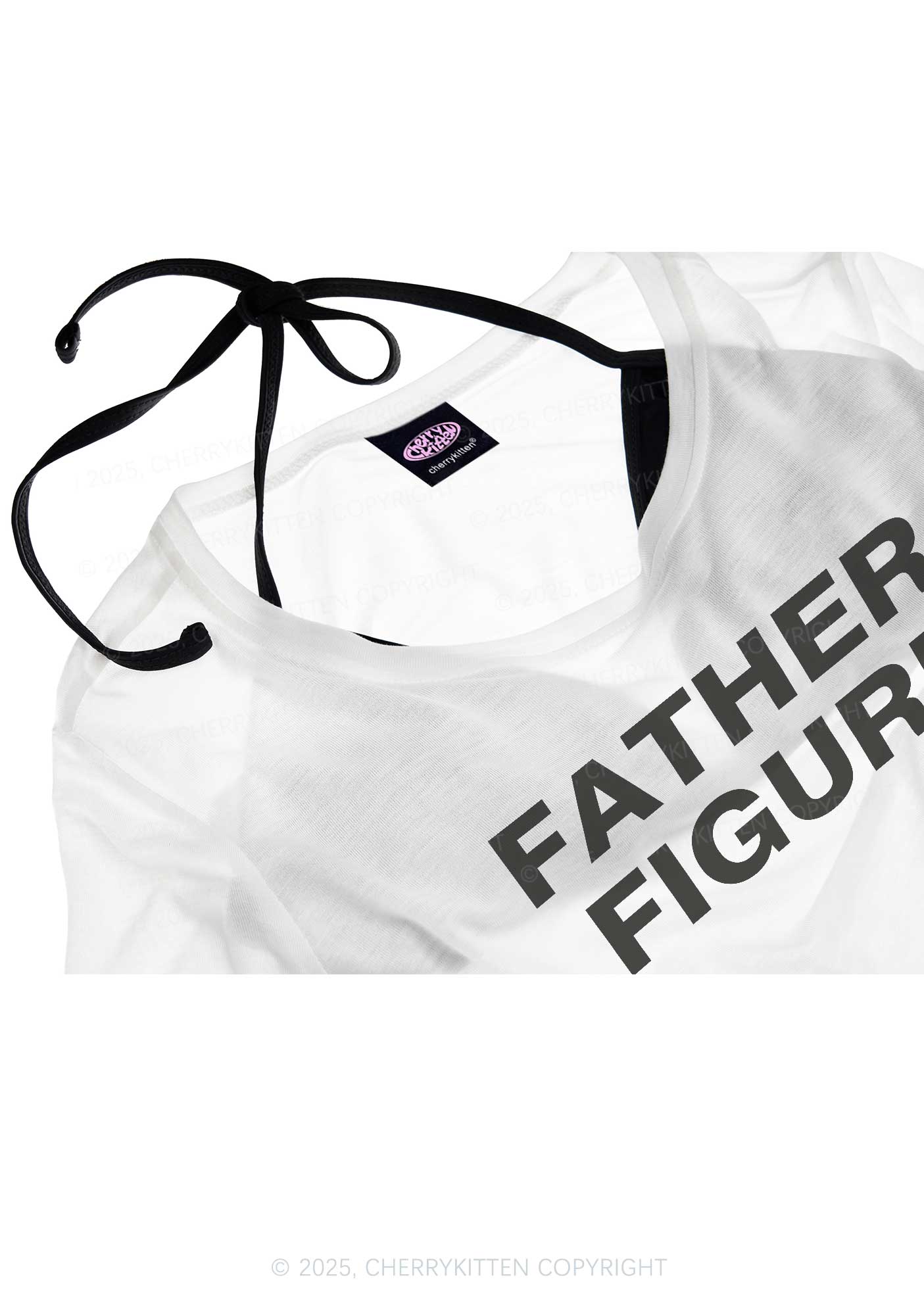 Father Figure Y2K Sheer Crop Tee Cherrykitten - Image 4