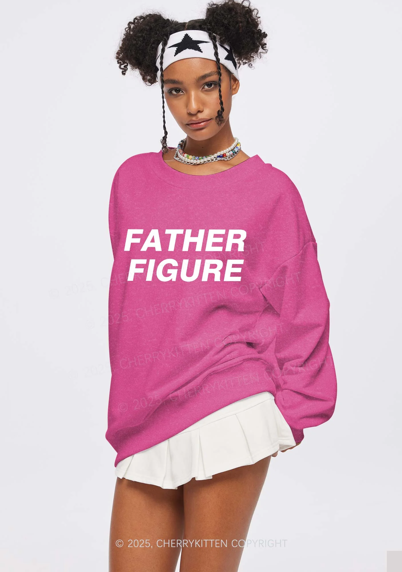 Father Figure Y2K Washed Sweatshirts Cherrykitten - Image 2