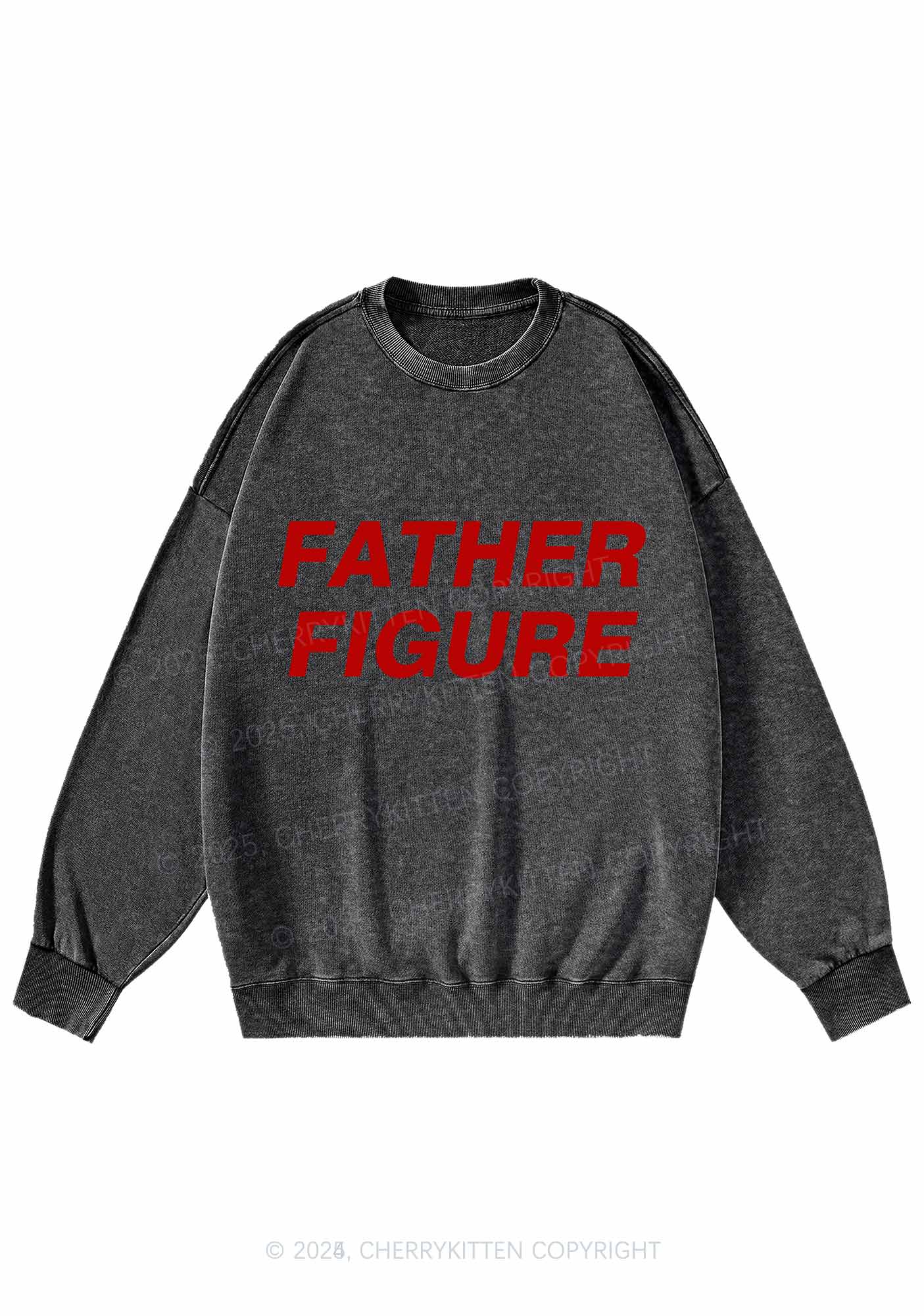 Father Figure Y2K Washed Sweatshirts Cherrykitten - Image 3