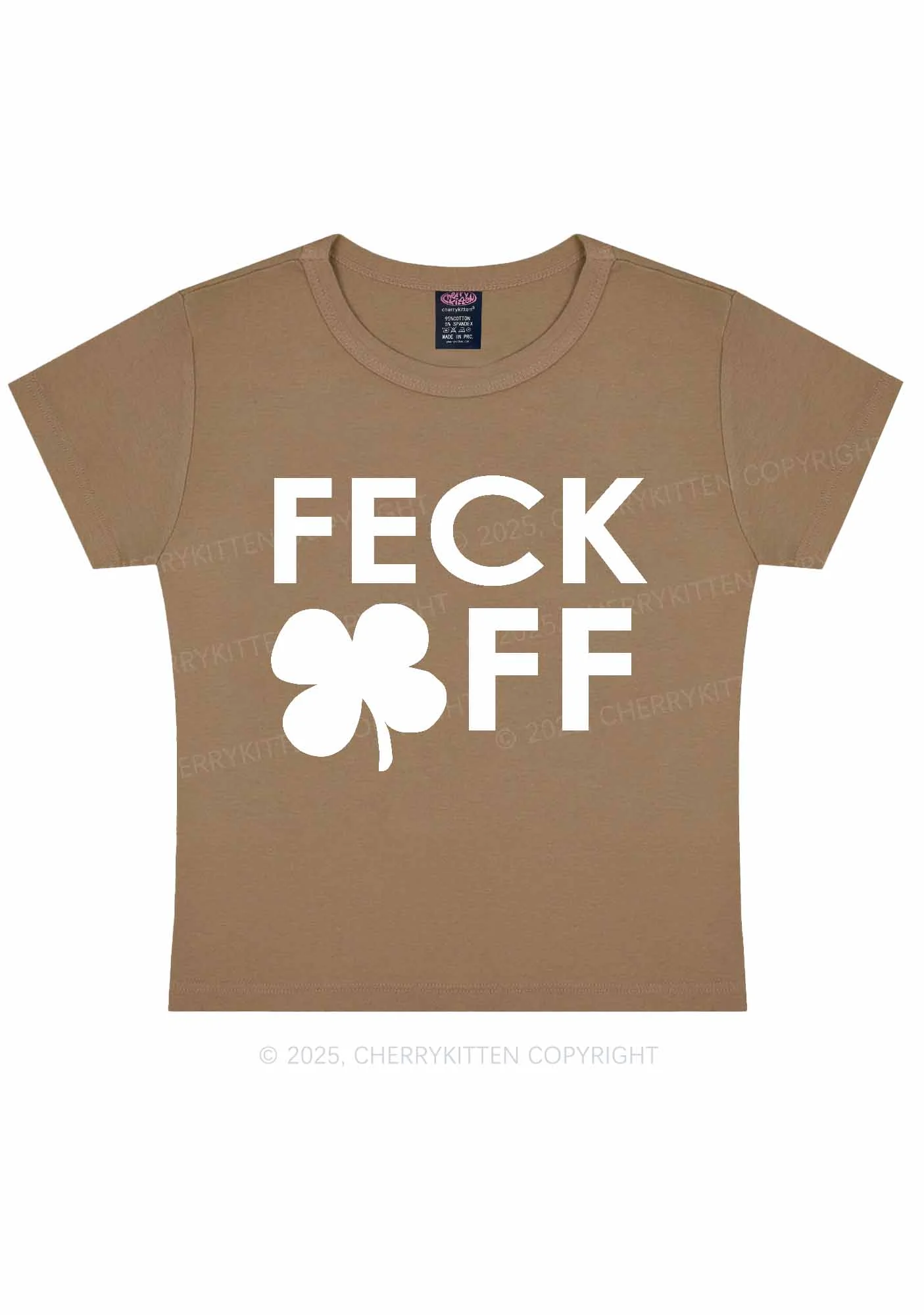 Feck Off St Patricks Y2K Baby Tee Cherrykitten - Image 10