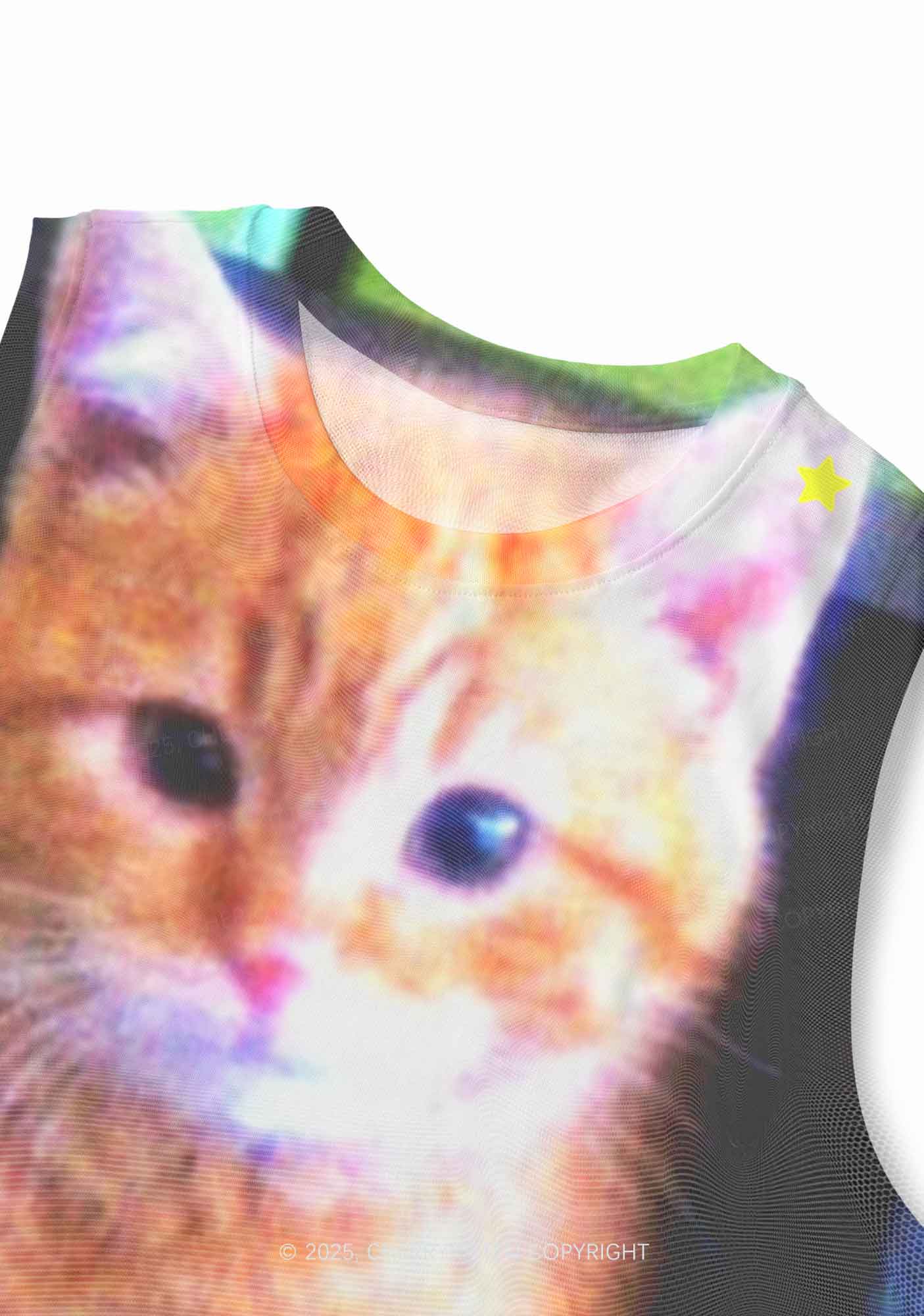 Feline Bookworm Y2K Mesh Muscle Tank Cherrykitten - Image 4