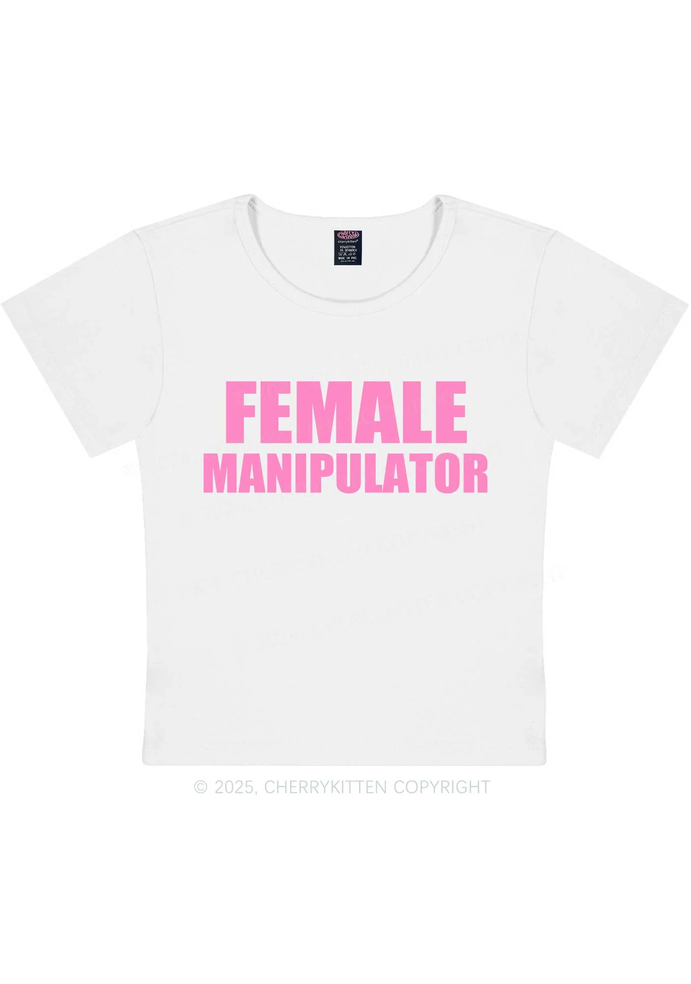 Female Manipulator Y2K Baby Tee Cherrykitten - Image 3