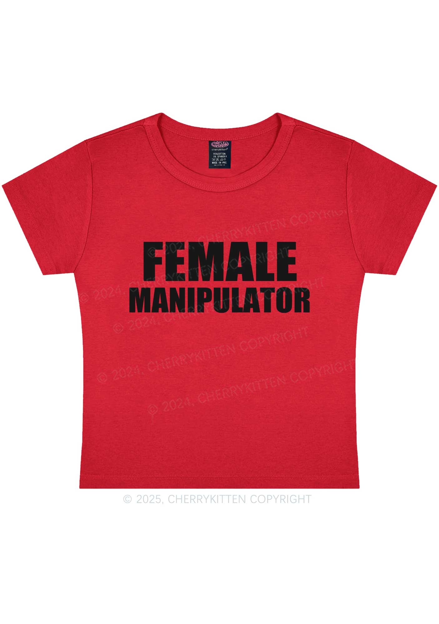 Female Manipulator Y2K Baby Tee Cherrykitten - Image 6