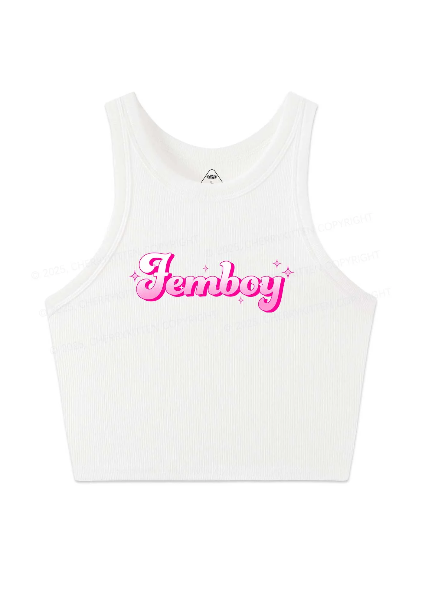Femboy Pride Y2K Crop Tank Top Cherrykitten - Image 3