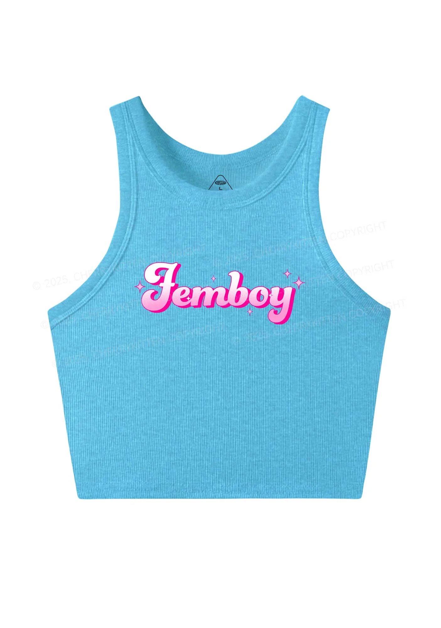 Femboy Pride Y2K Crop Tank Top Cherrykitten - Image 4