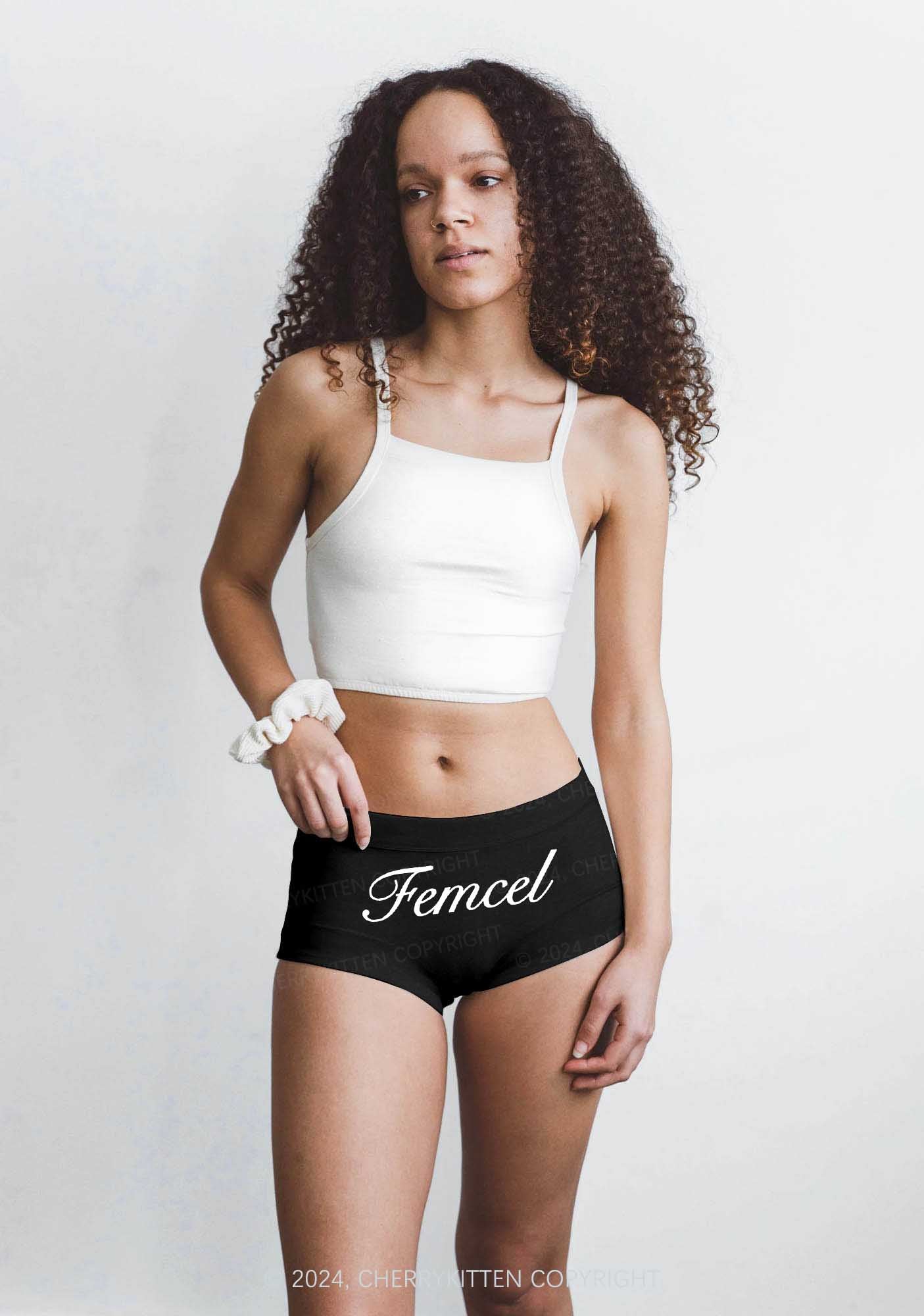 Femcel Y2K Mid Rise Waist Boyshort Cherrykitten - Image 3