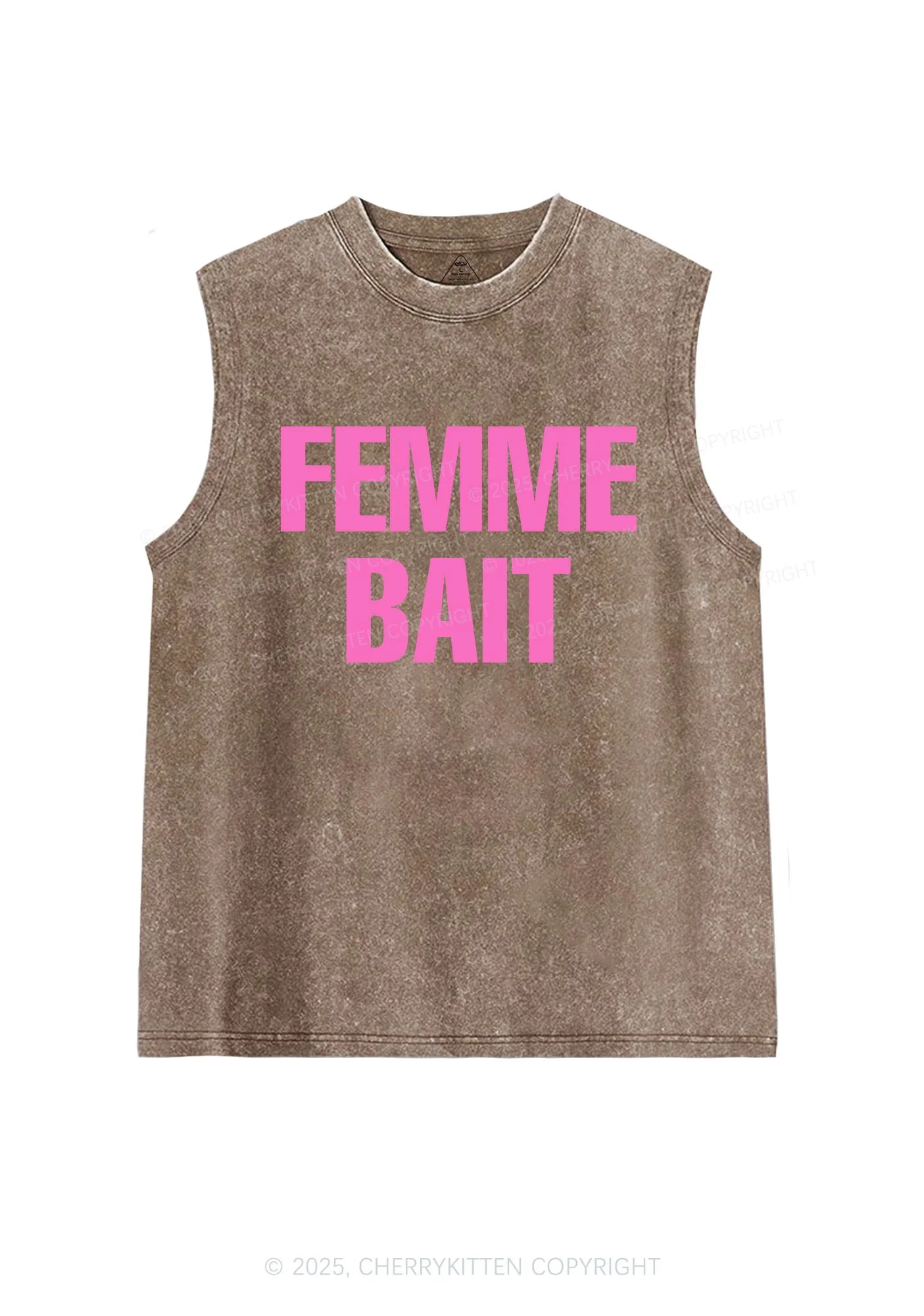 Femme Bait Pride Y2K Washed Muscle Tank Cherrykitten - Image 5