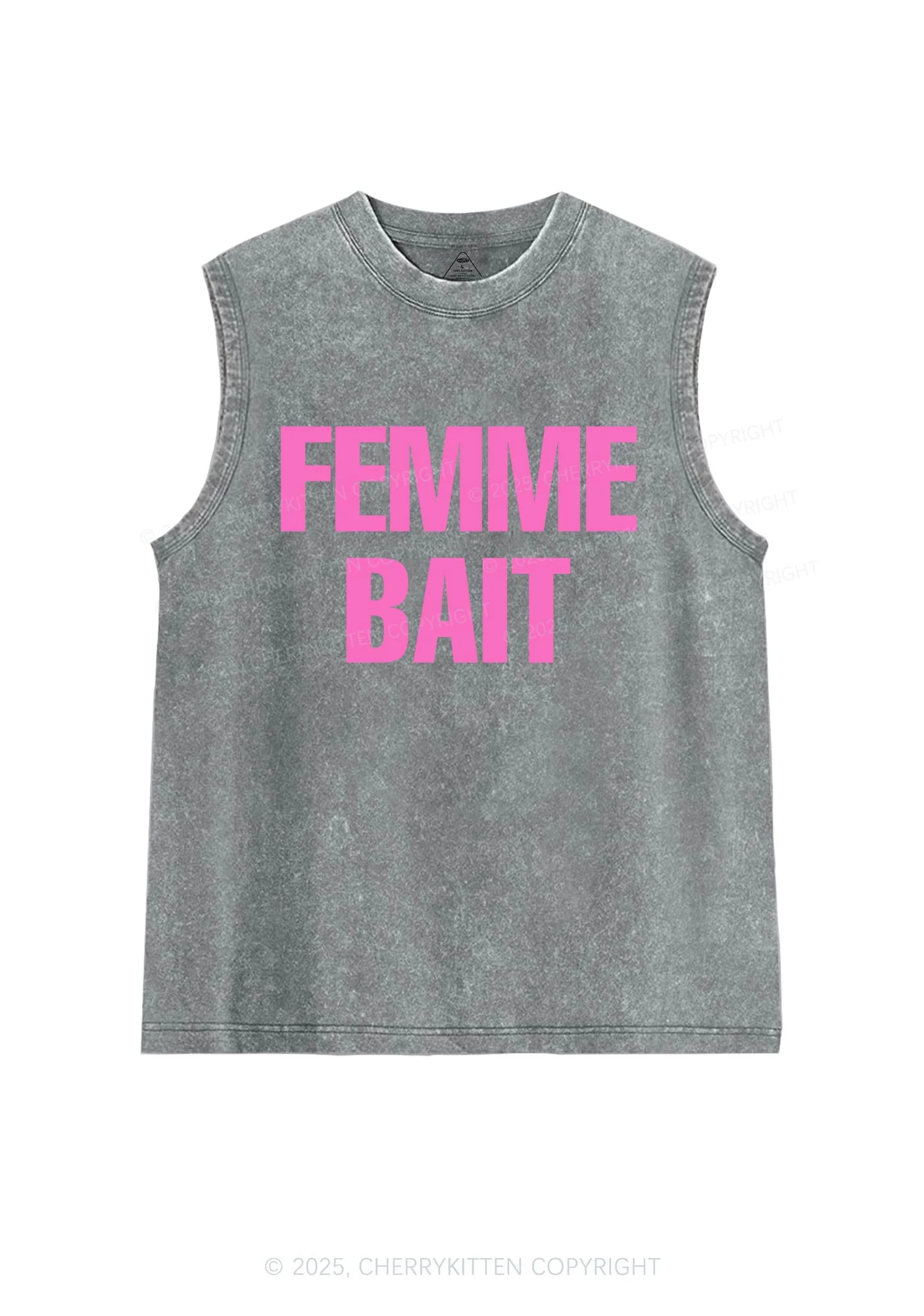 Femme Bait Pride Y2K Washed Muscle Tank Cherrykitten - Image 6