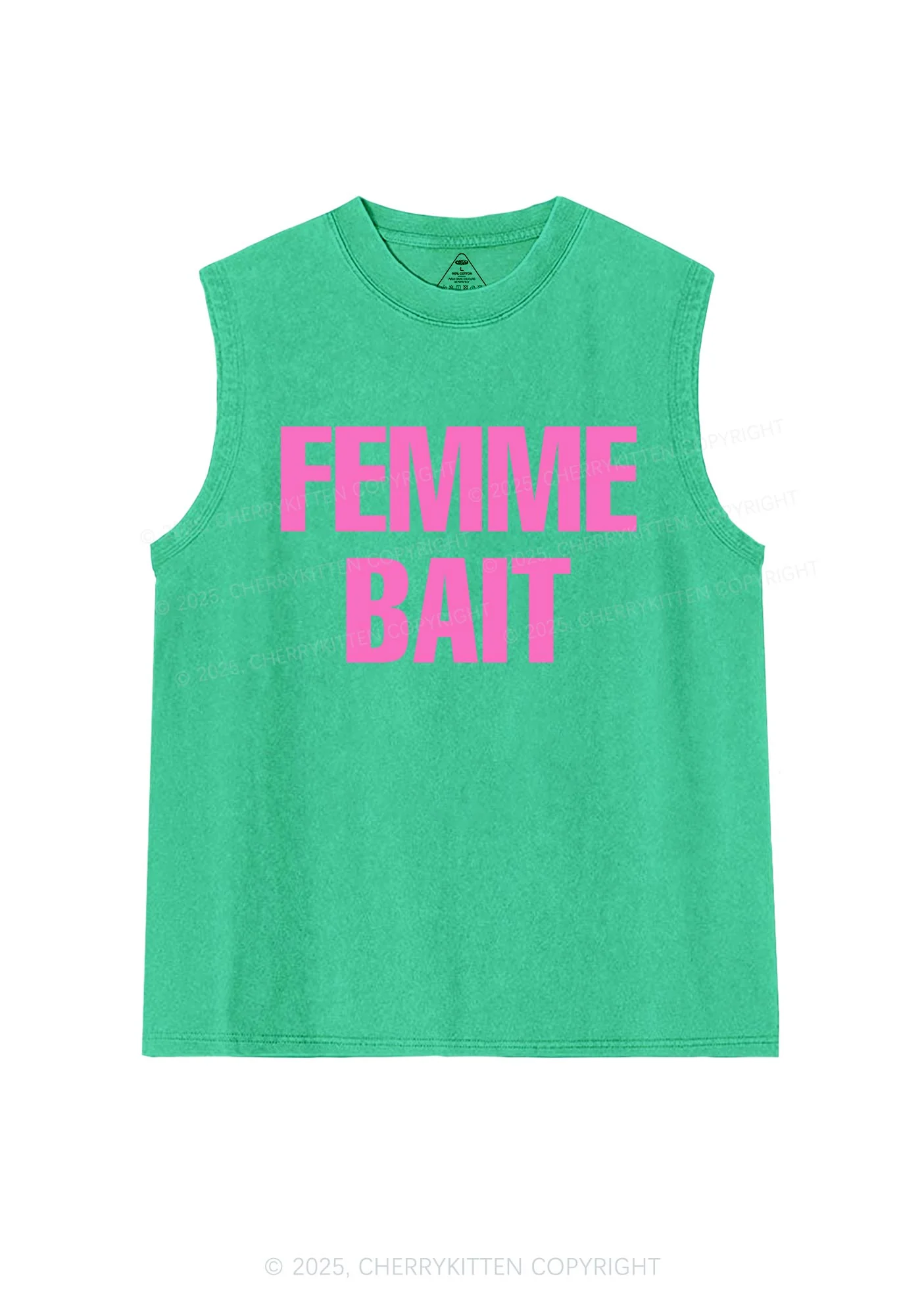 Femme Bait Pride Y2K Washed Muscle Tank Cherrykitten - Image 7