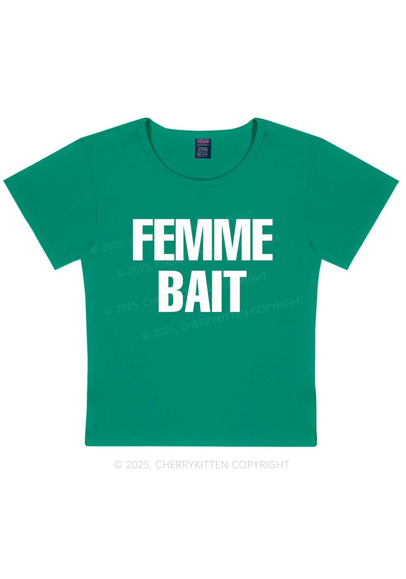 Femme Bait Y2K Baby Tee Cherrykitten - Image 11