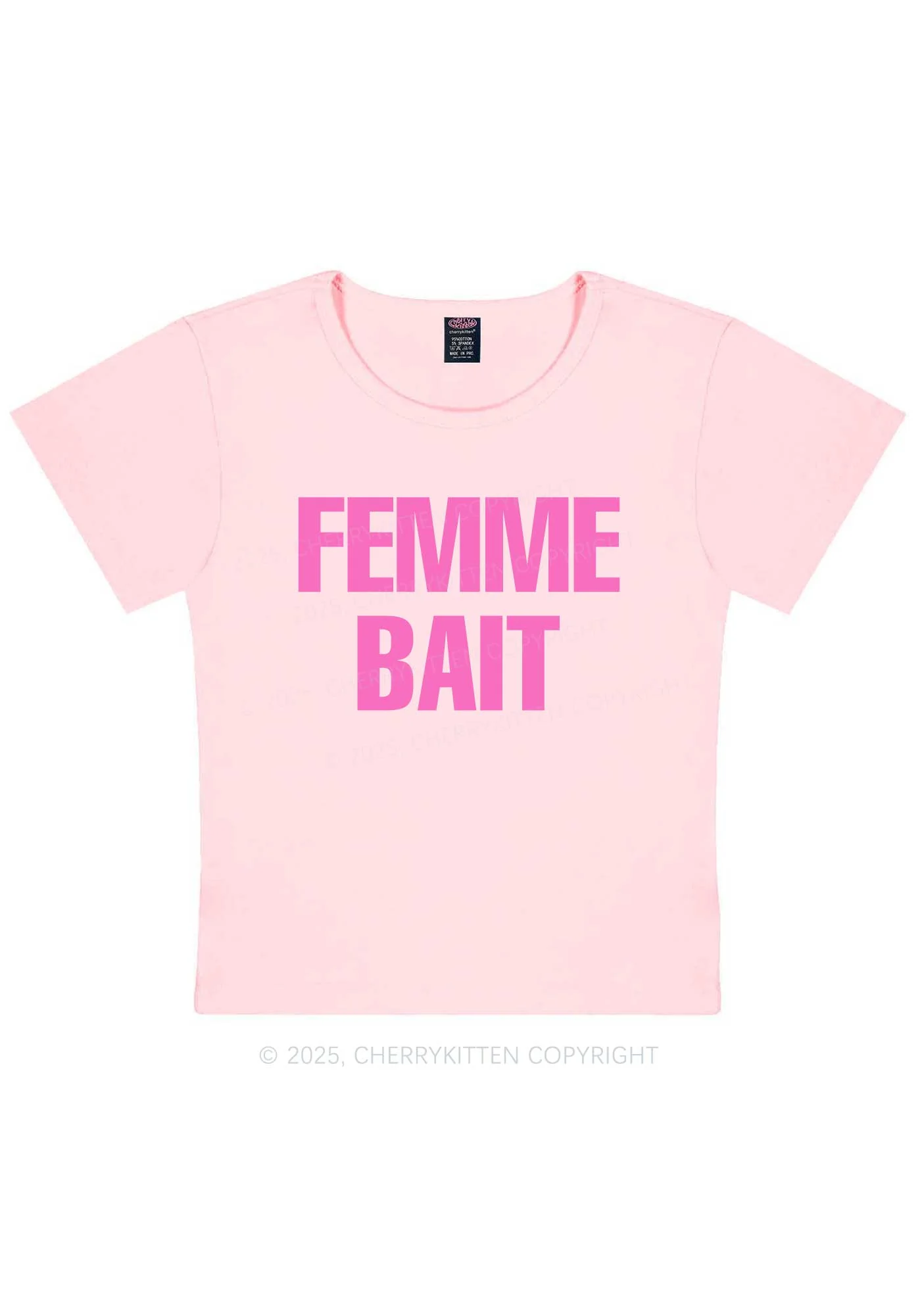 Femme Bait Y2K Baby Tee Cherrykitten - Image 12