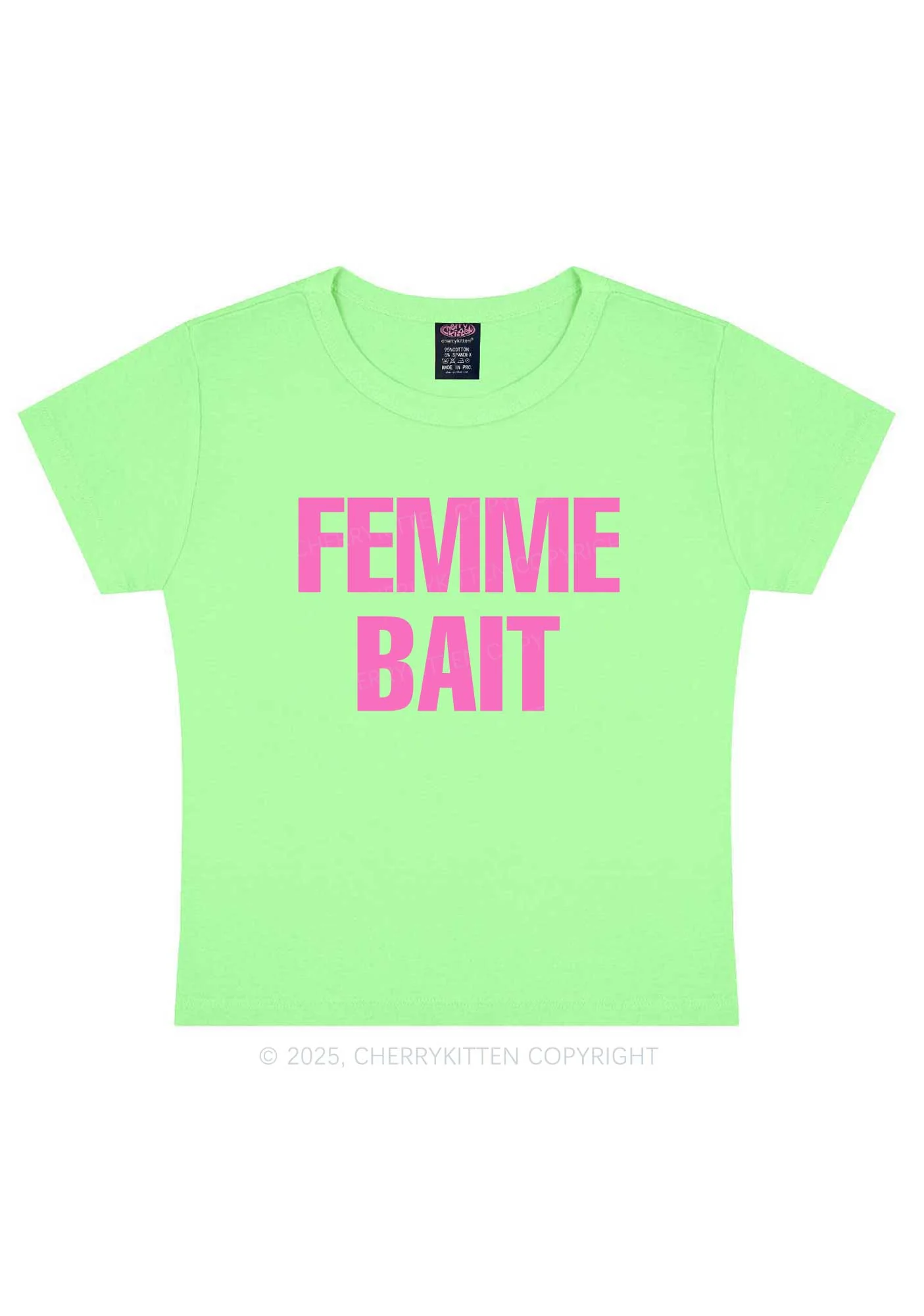 Femme Bait Y2K Baby Tee Cherrykitten - Image 13