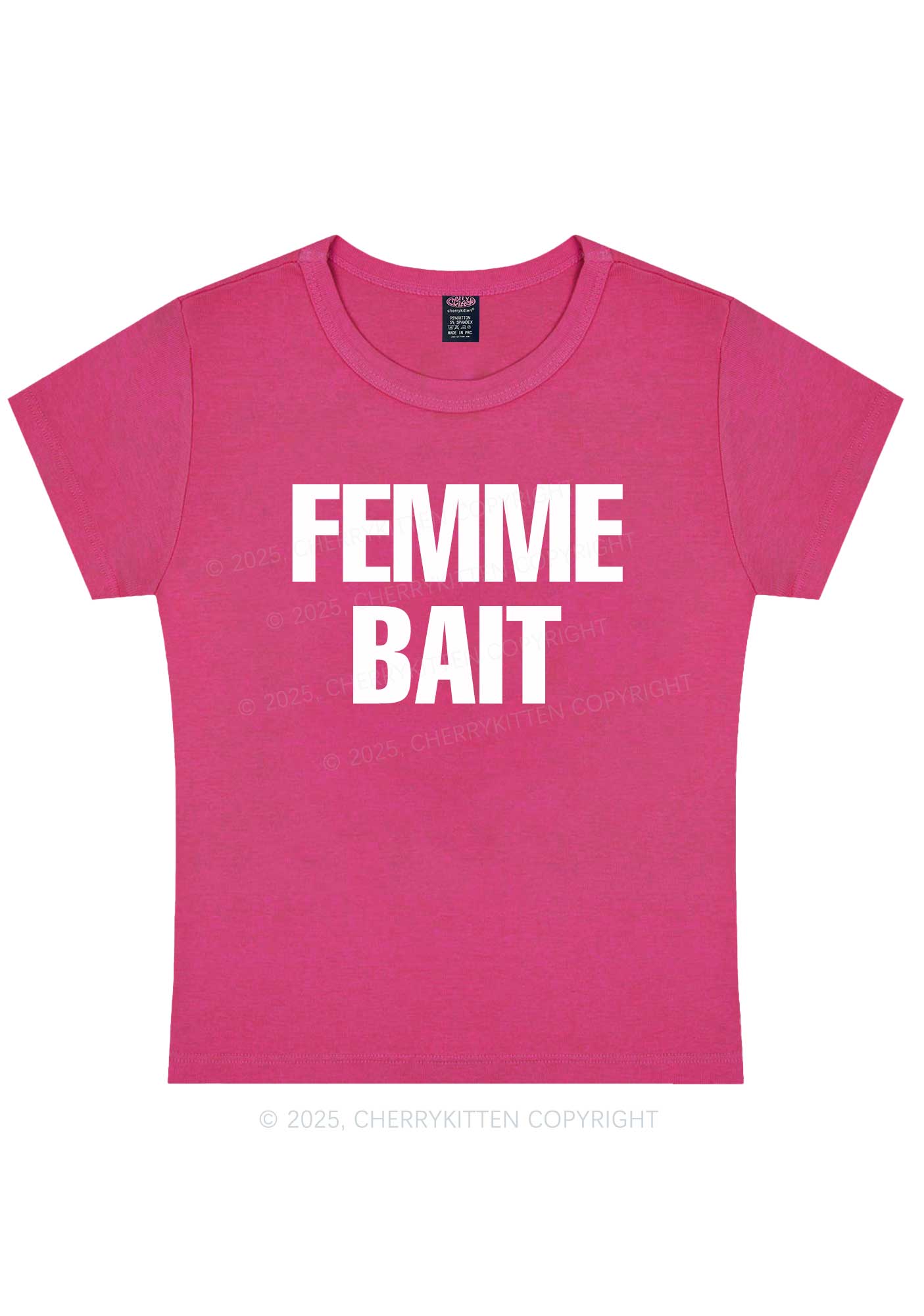 Femme Bait Y2K Baby Tee Cherrykitten - Image 6