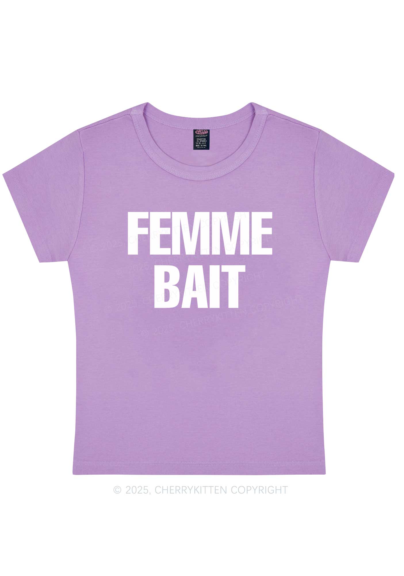 Femme Bait Y2K Baby Tee Cherrykitten - Image 7