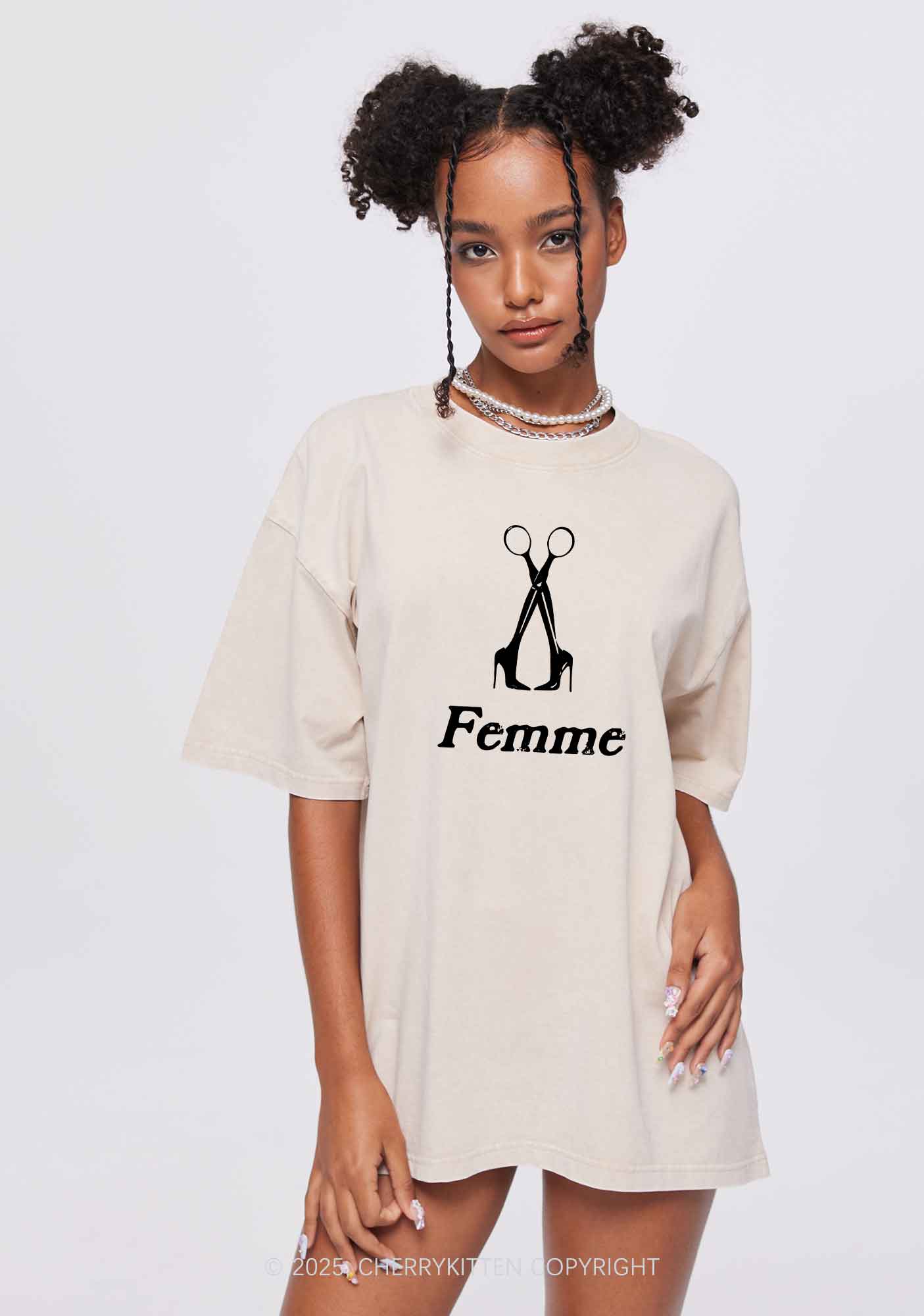 Femme Butch Scissors Y2K Valentine's Day Couple Shirt Cherrykitten - Image 2