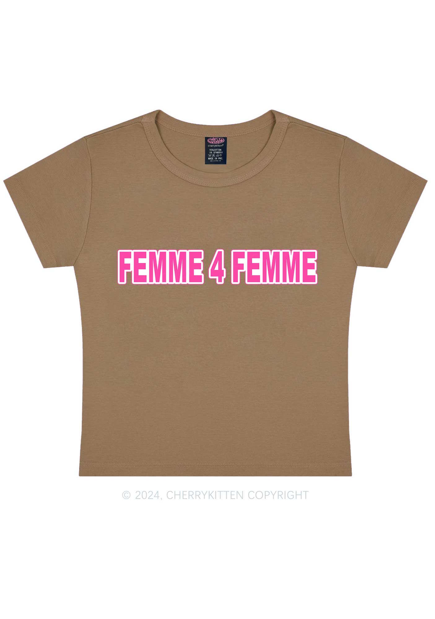 Femme For Femme Y2K Baby Tee Cherrykitten - Image 10