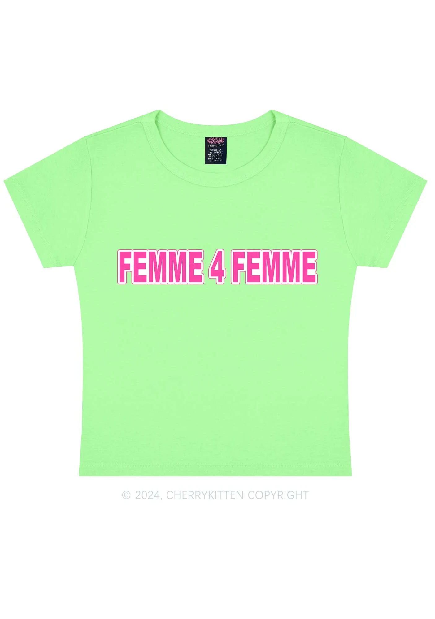 Femme For Femme Y2K Baby Tee Cherrykitten - Image 11