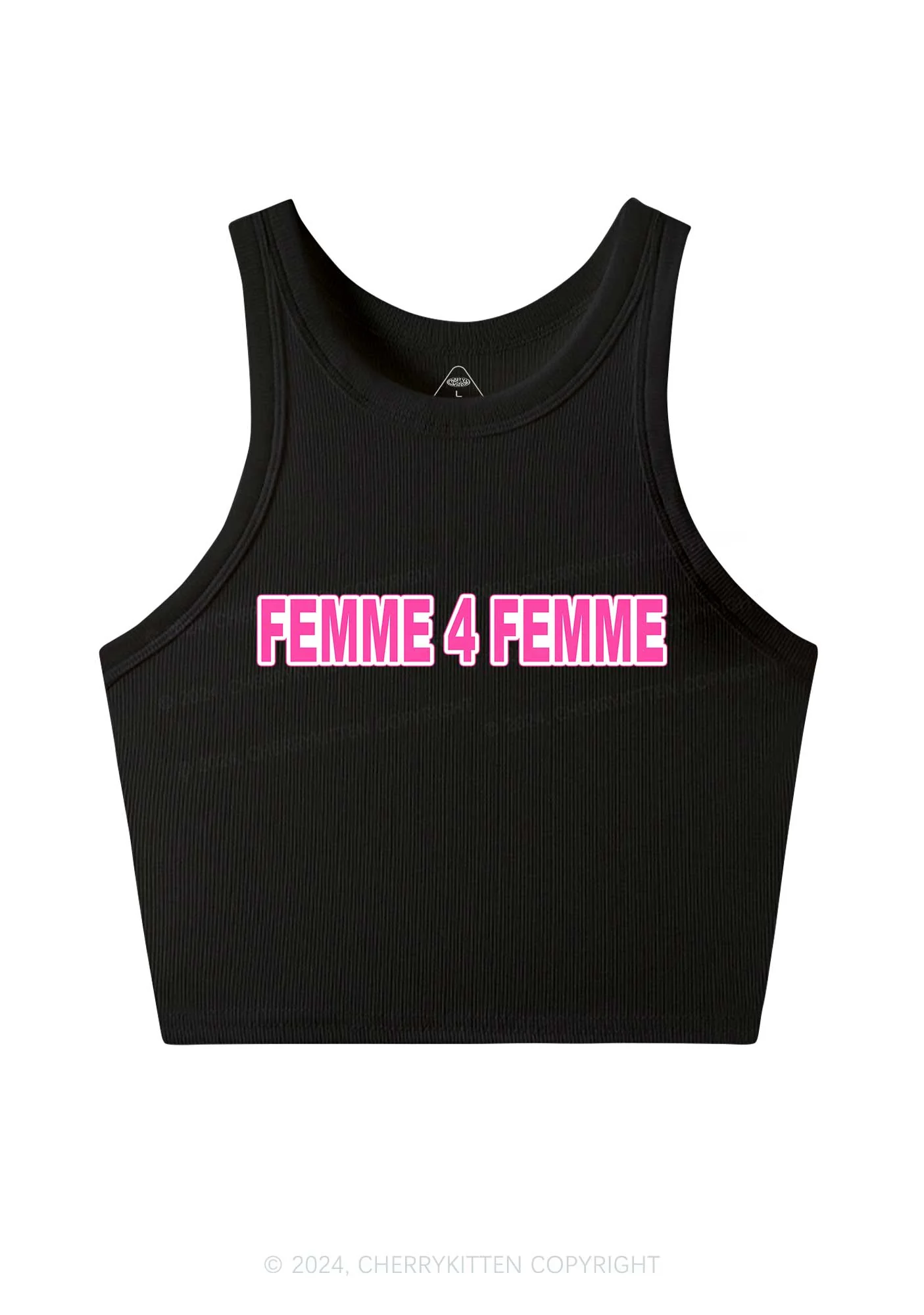 Femme For Femme Y2K Crop Tank Top Cherrykitten - Image 3
