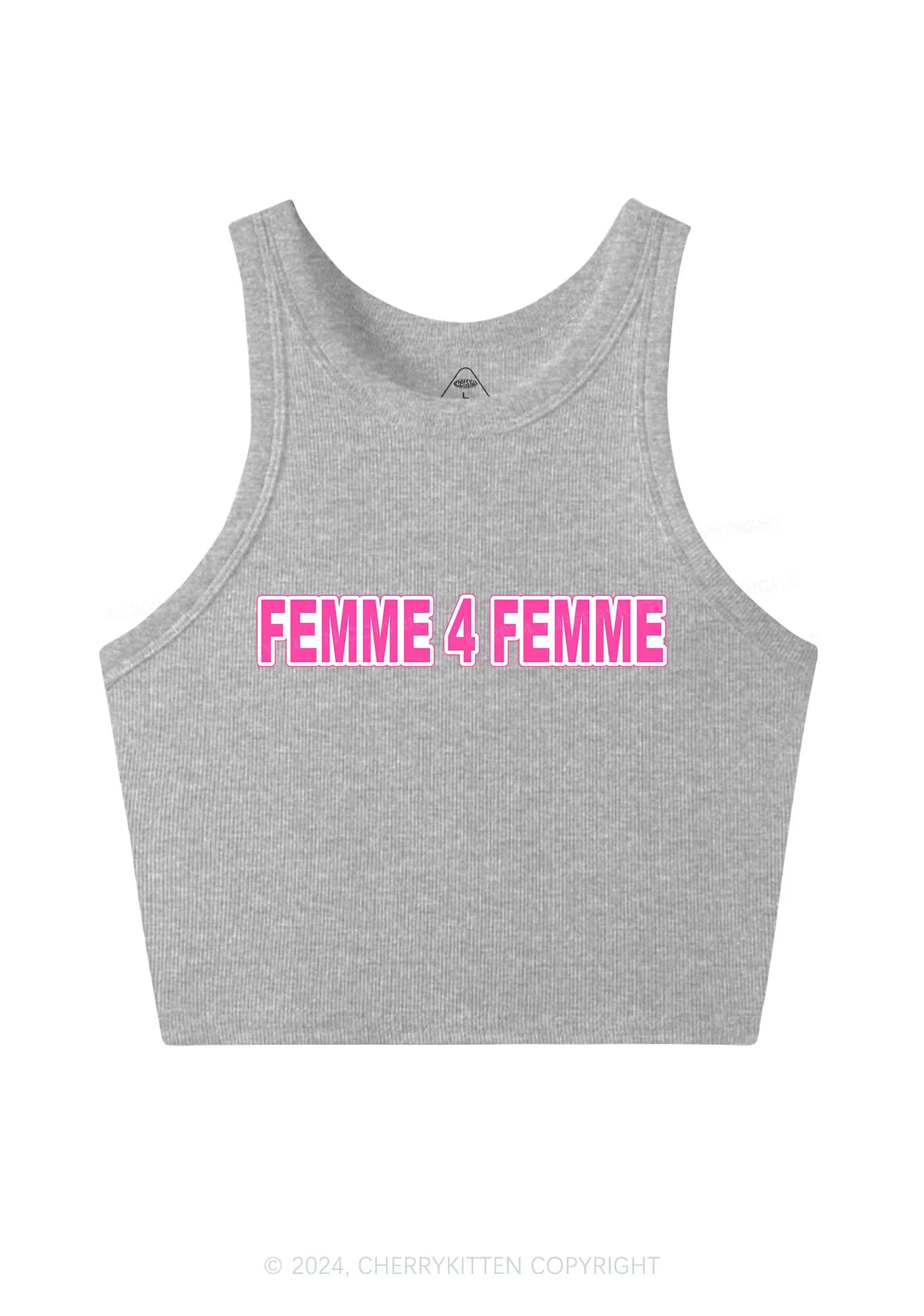 Femme For Femme Y2K Crop Tank Top Cherrykitten - Image 4