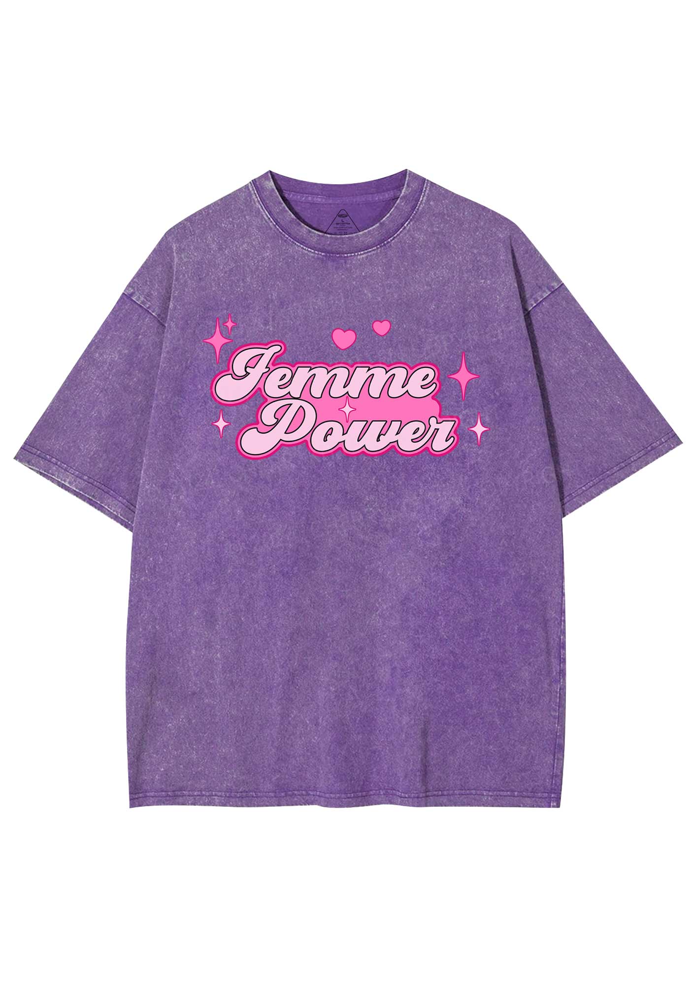 Femme Power Y2K Shirts Washed Tee Cherrykitten - Image 5