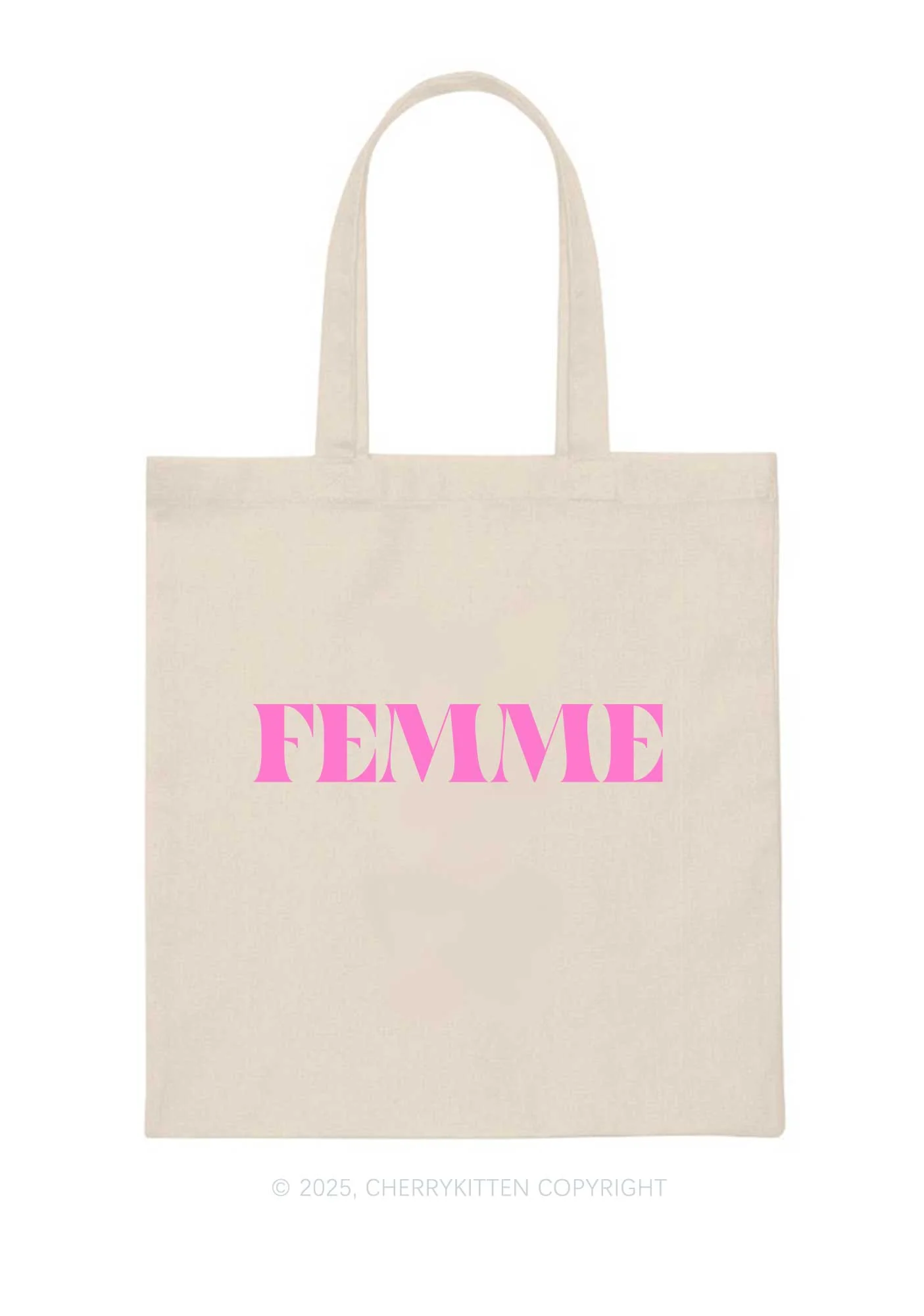 Femme Pride Y2K Canvas Tote Bag Cherrykitten - Image 3
