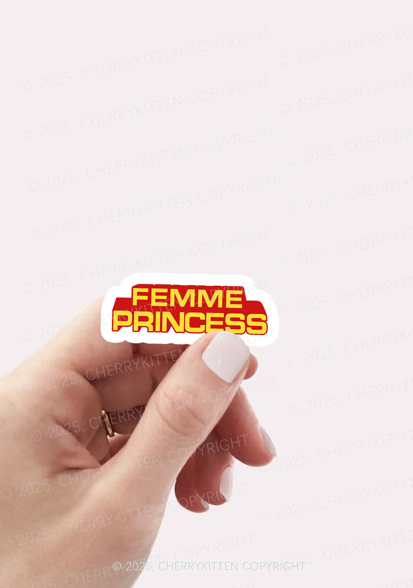 Femme Princess Pride 1Pc Y2K Sticker Cherrykitten - Image 2