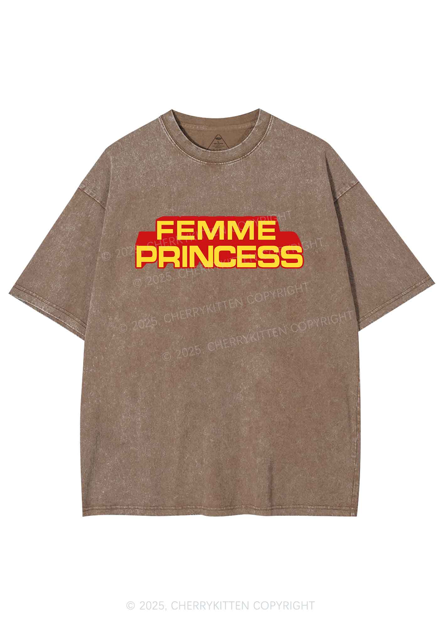Femme Princess Pride Y2K Shirts Washed Tee Cherrykitten - Image 7