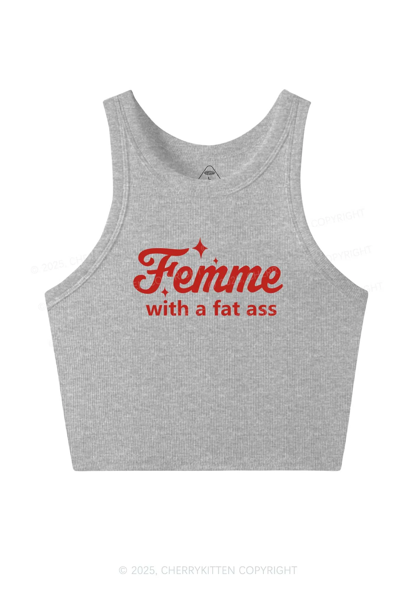 Femme With Fat Axx Pride Y2K Crop Tank Top Cherrykitten - Image 4