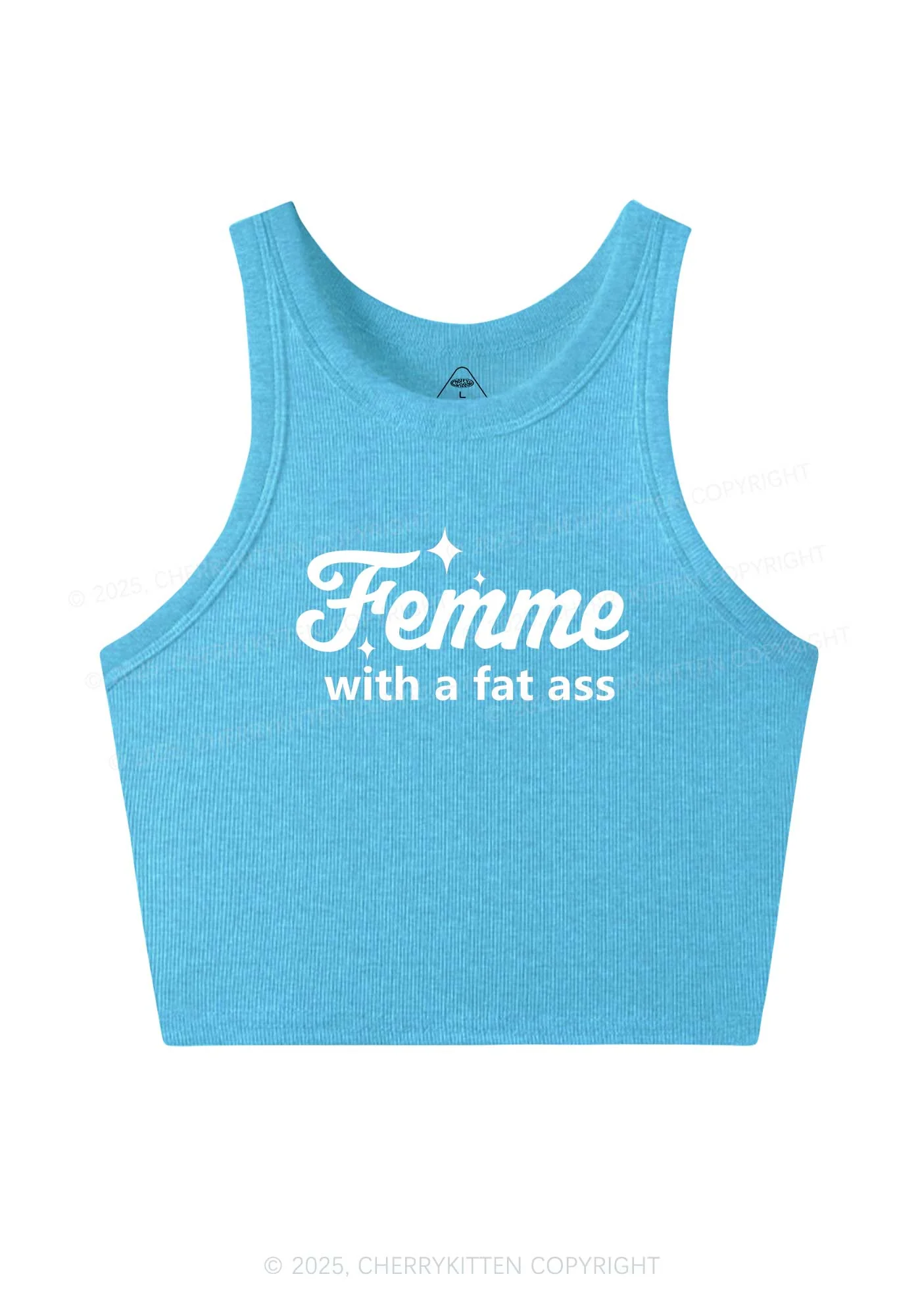 Femme With Fat Axx Pride Y2K Crop Tank Top Cherrykitten - Image 5