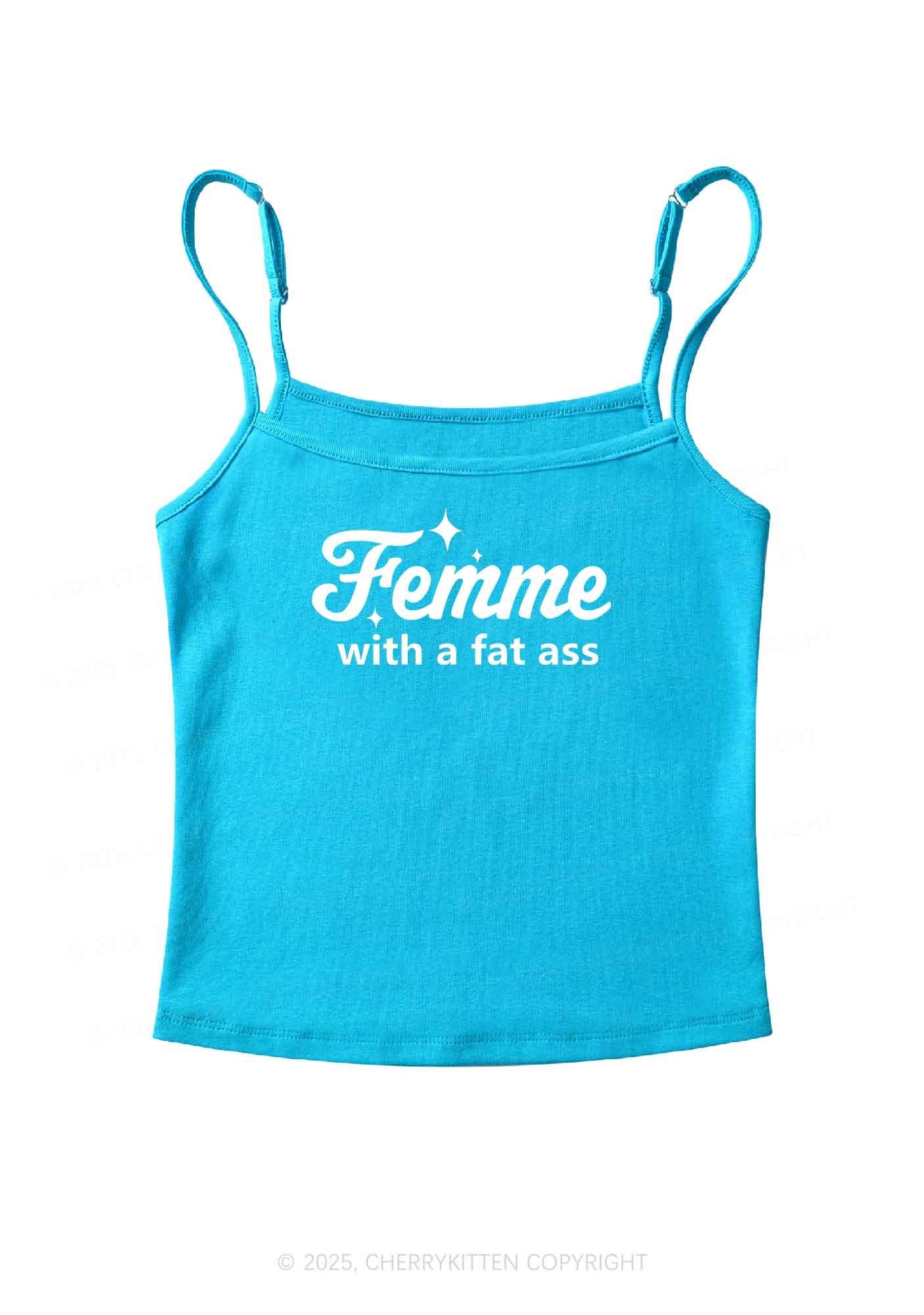 Femme With Fat Axx Pride Y2K Spaghetti Strap Cami Cherrykitten - Image 6
