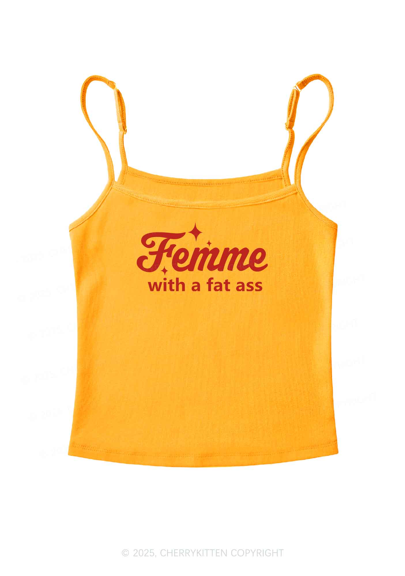 Femme With Fat Axx Pride Y2K Spaghetti Strap Cami Cherrykitten - Image 7
