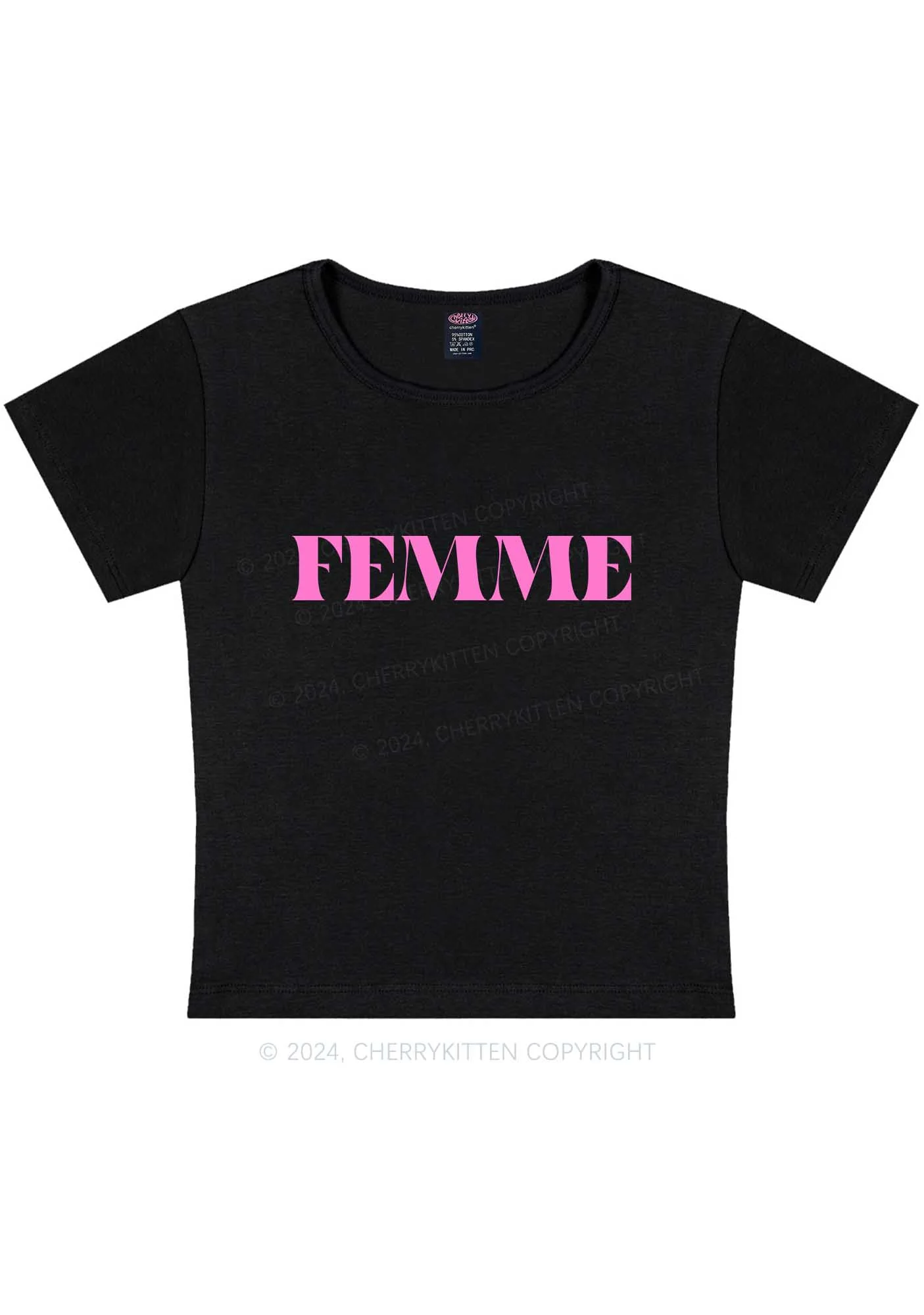 Curvy Femme Y2K Baby Tee Cherrykitten - Image 2