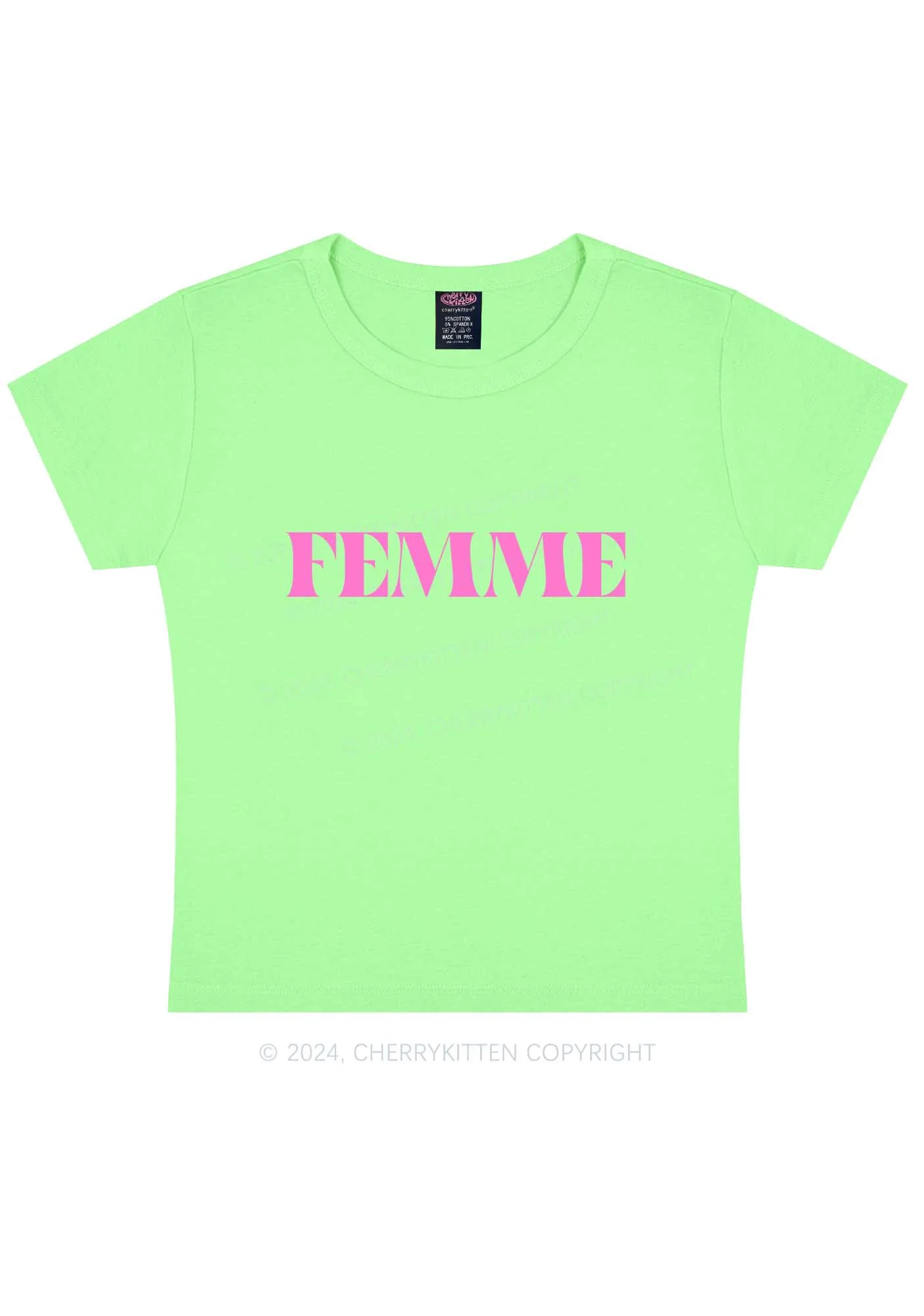 Femme Y2K Baby Tee Cherrykitten - Image 12