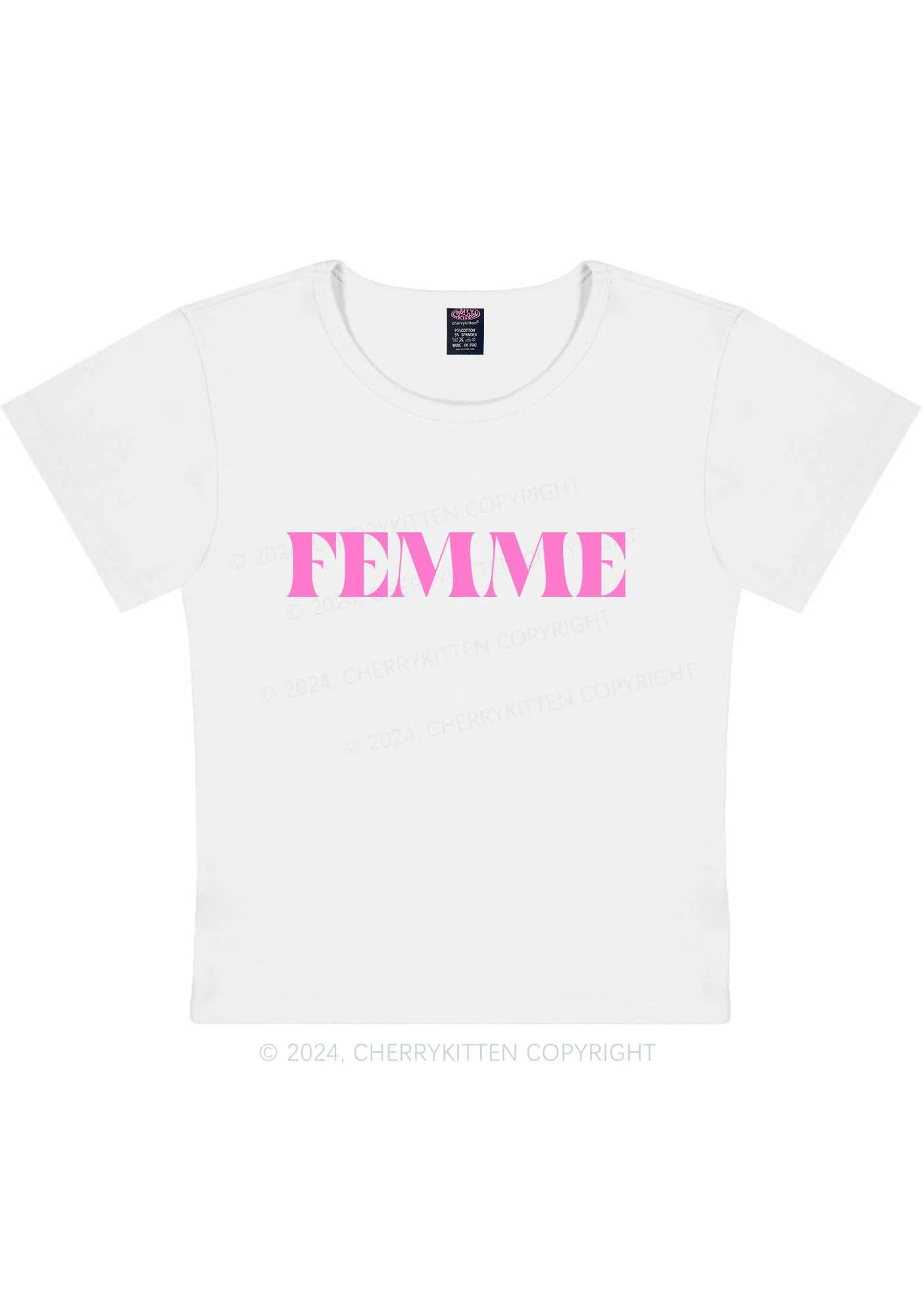 Curvy Femme Y2K Baby Tee Cherrykitten - Image 3