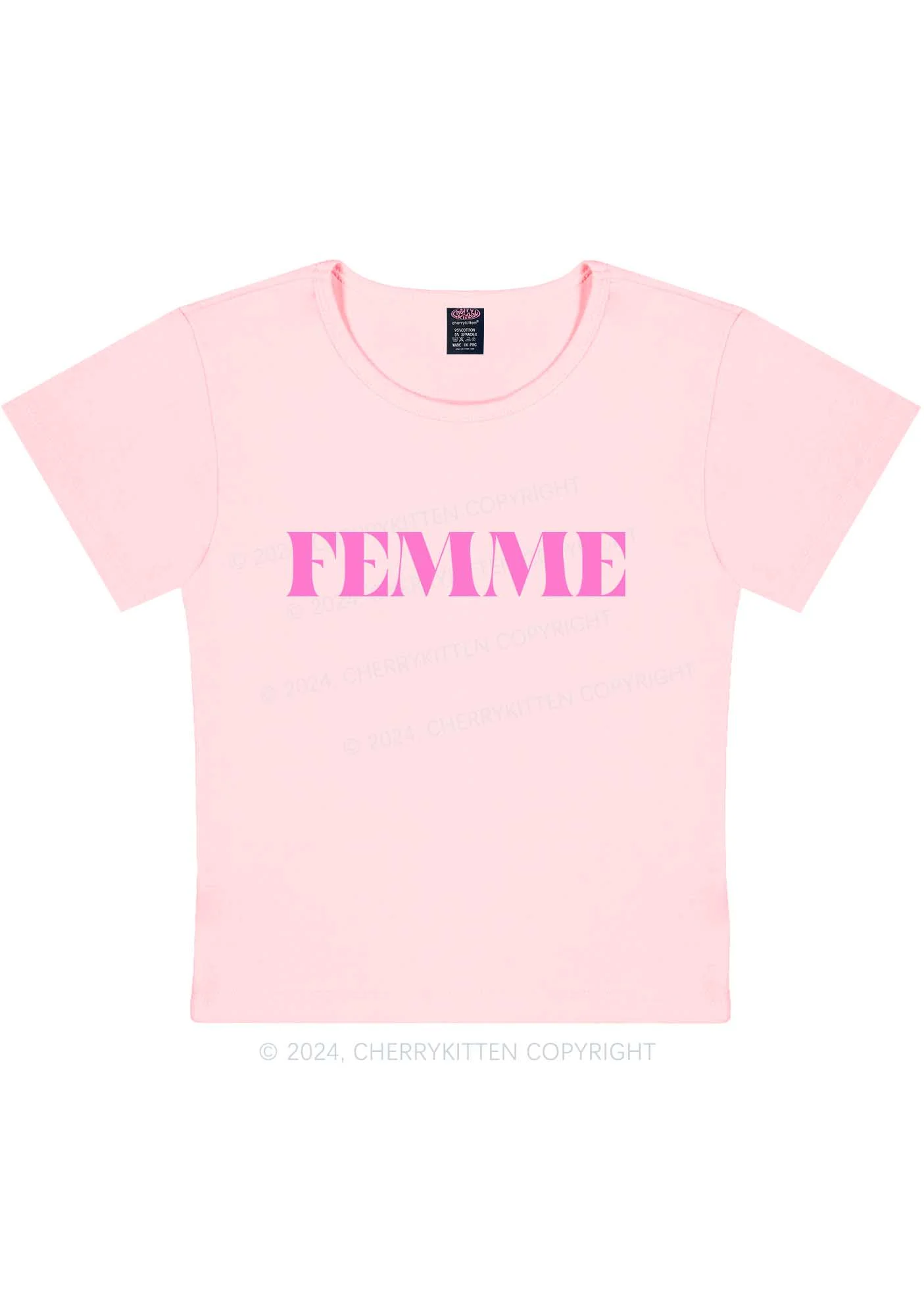Femme Y2K Baby Tee Cherrykitten - Image 6