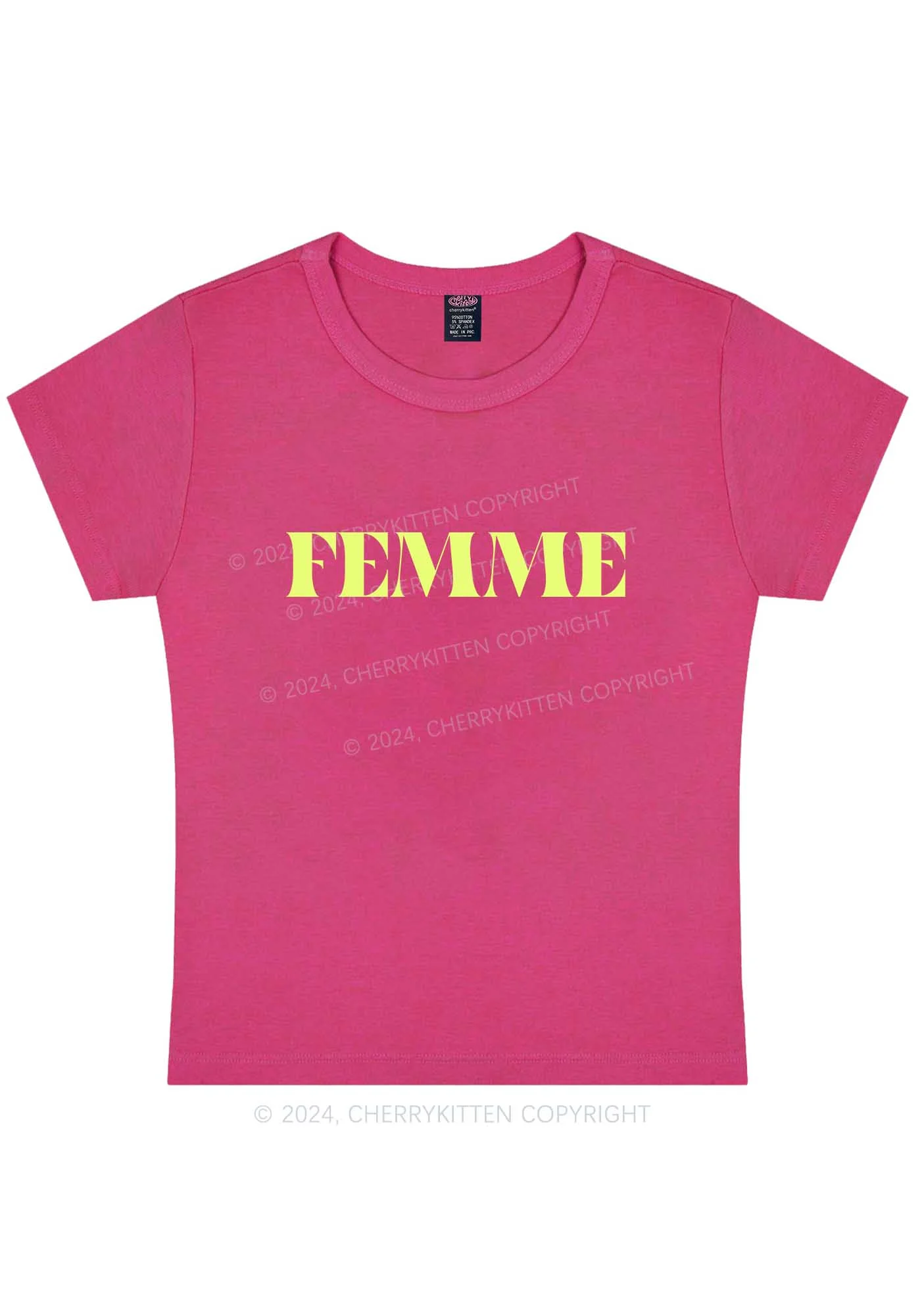 Curvy Femme Y2K Baby Tee Cherrykitten - Image 4