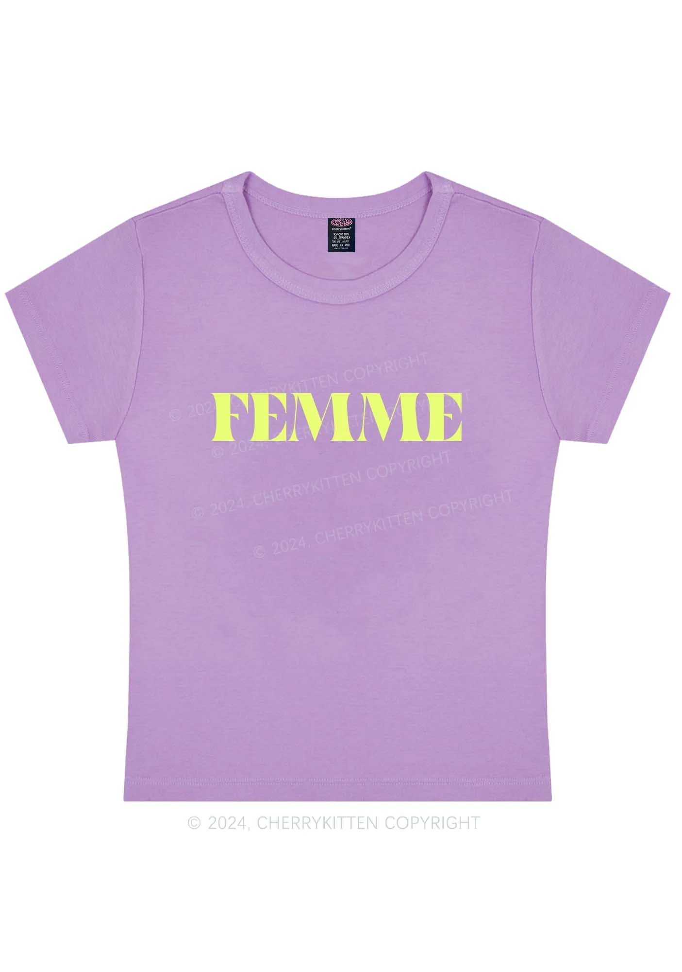 Curvy Femme Y2K Baby Tee Cherrykitten - Image 5