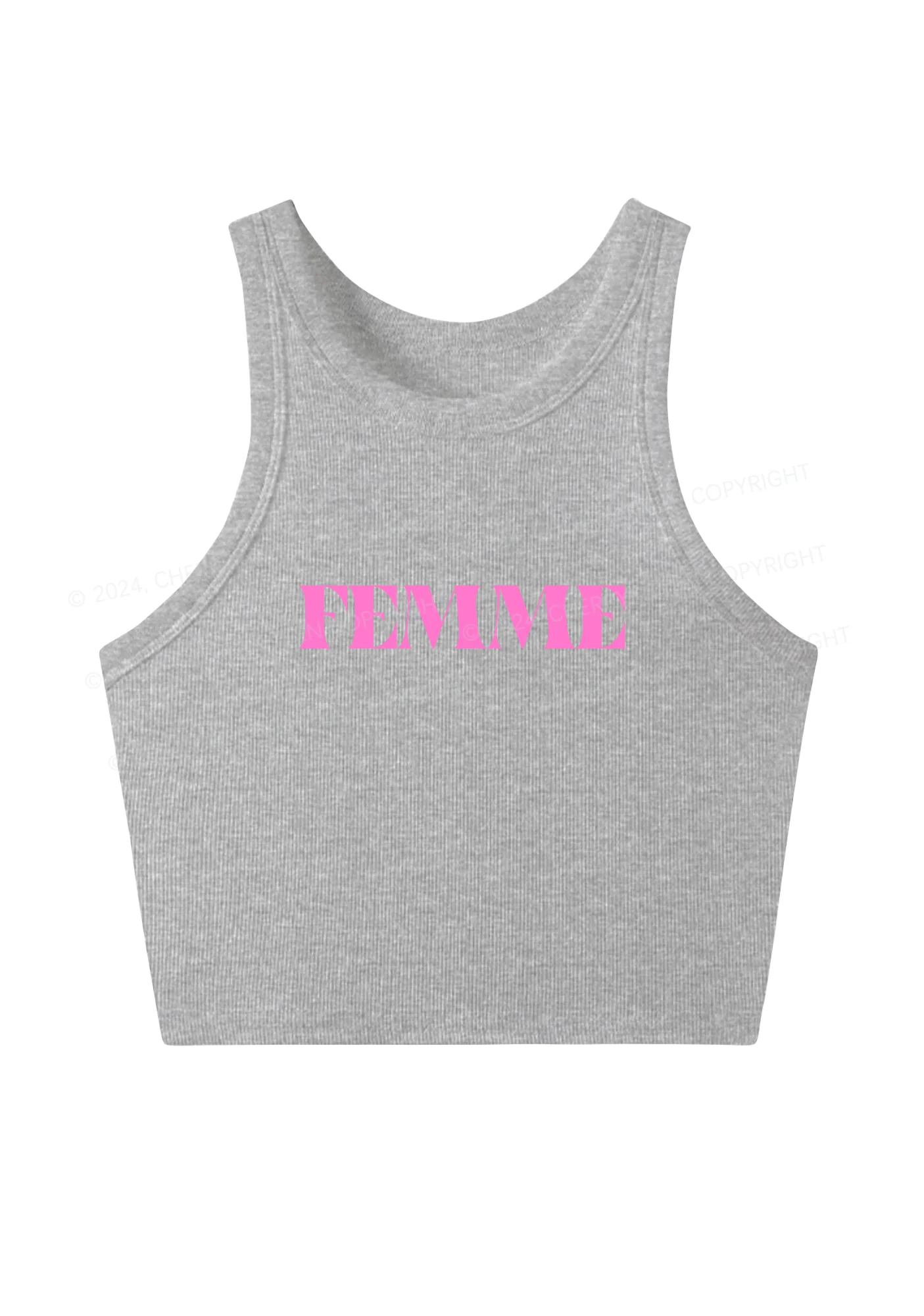 Femme Y2K Crop Tank Top Cherrykitten - Image 3