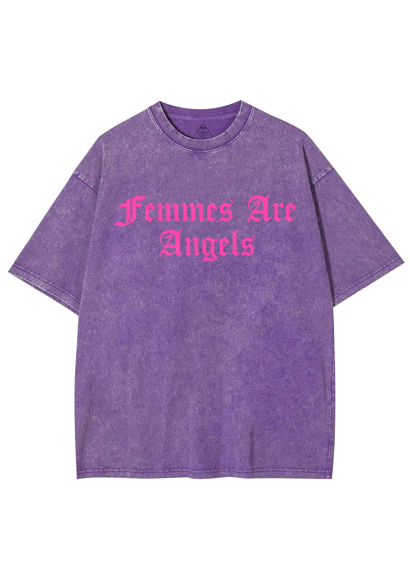 Femmes Are Angels Y2K Shirts Washed Tee Cherrykitten - Image 5