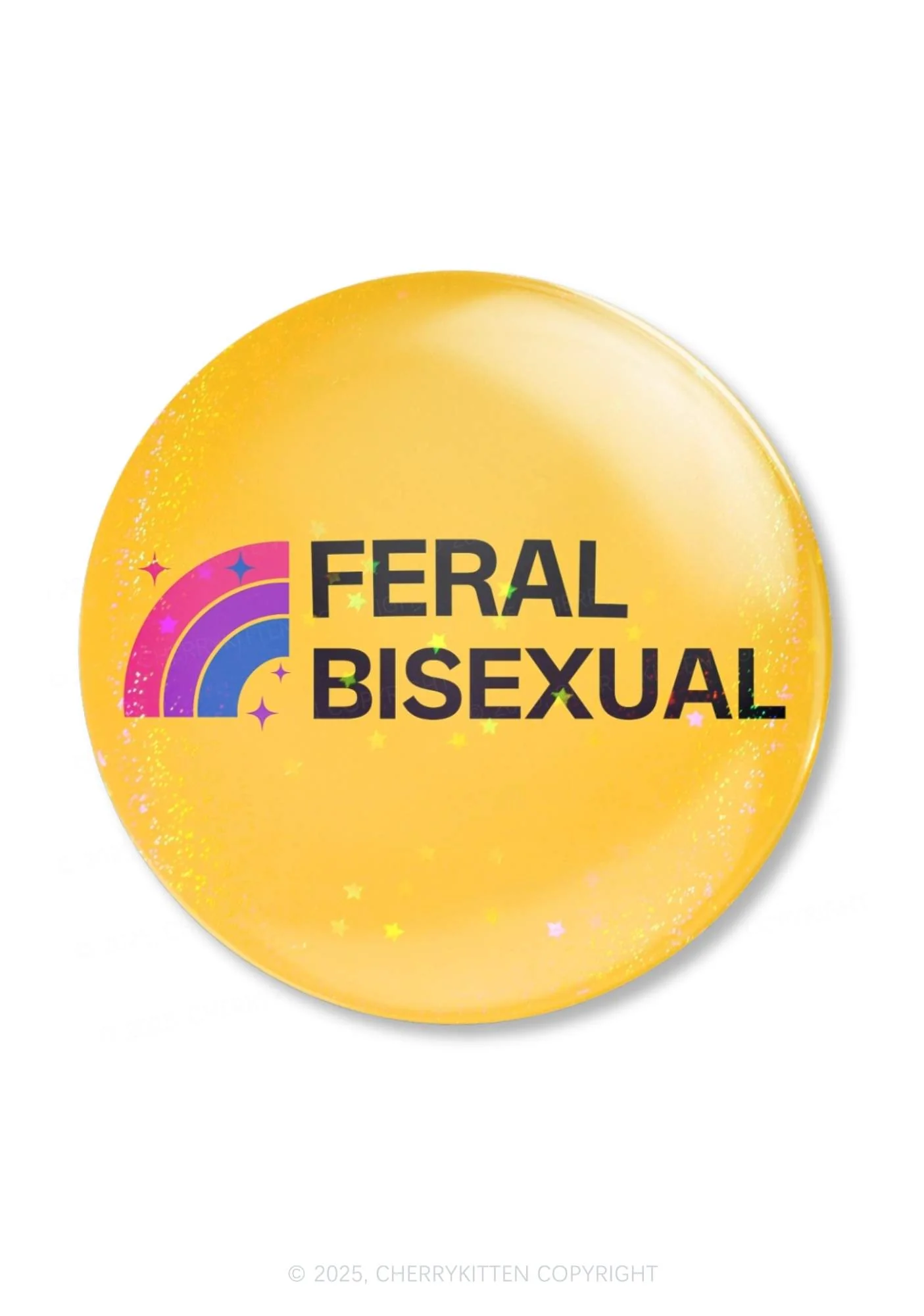 Feral Bisexual Pride 1Pc Y2K Pin Badge Cherrykitten - Image 3