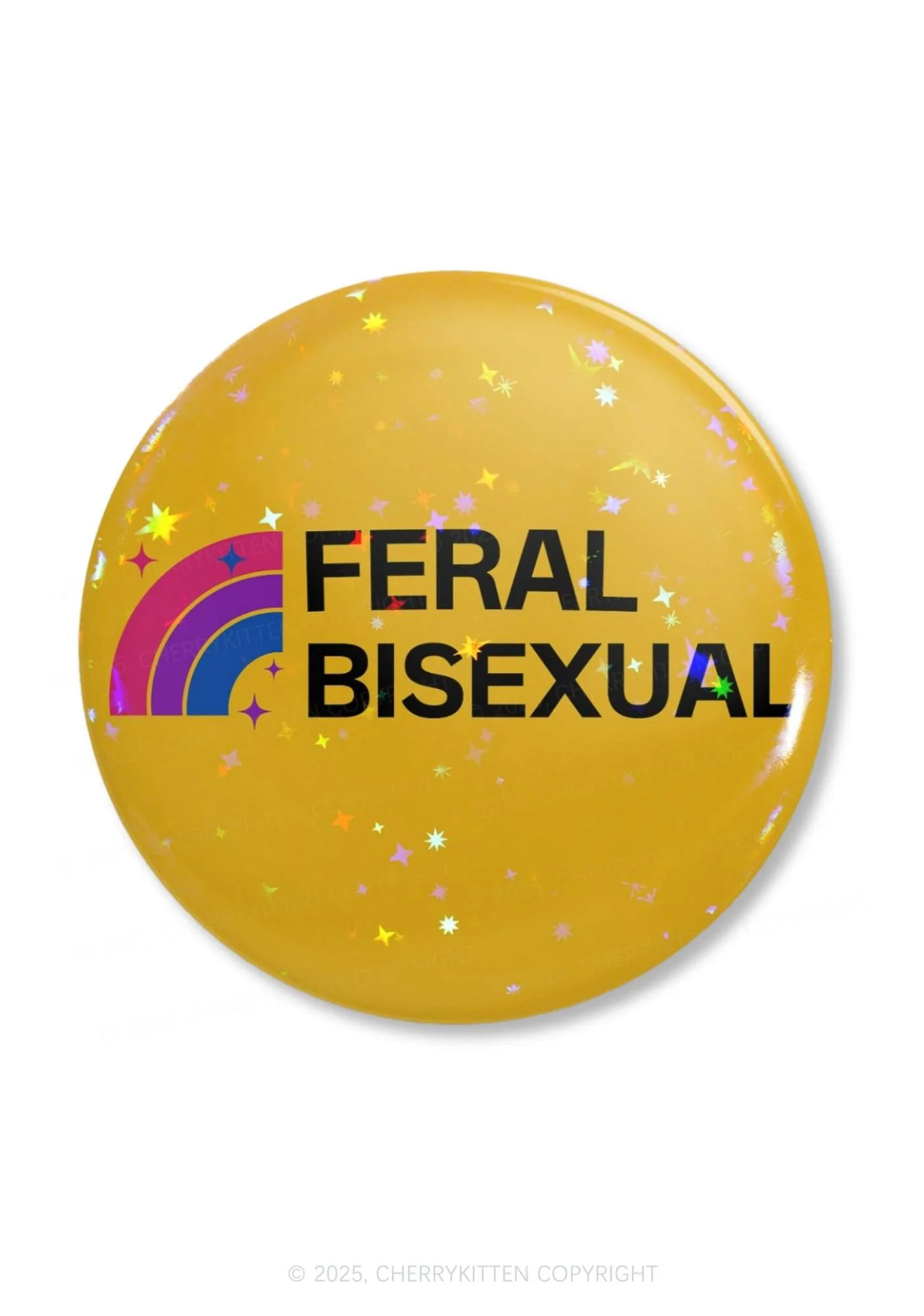 Feral Bisexual Pride 1Pc Y2K Pin Badge Cherrykitten - Image 4
