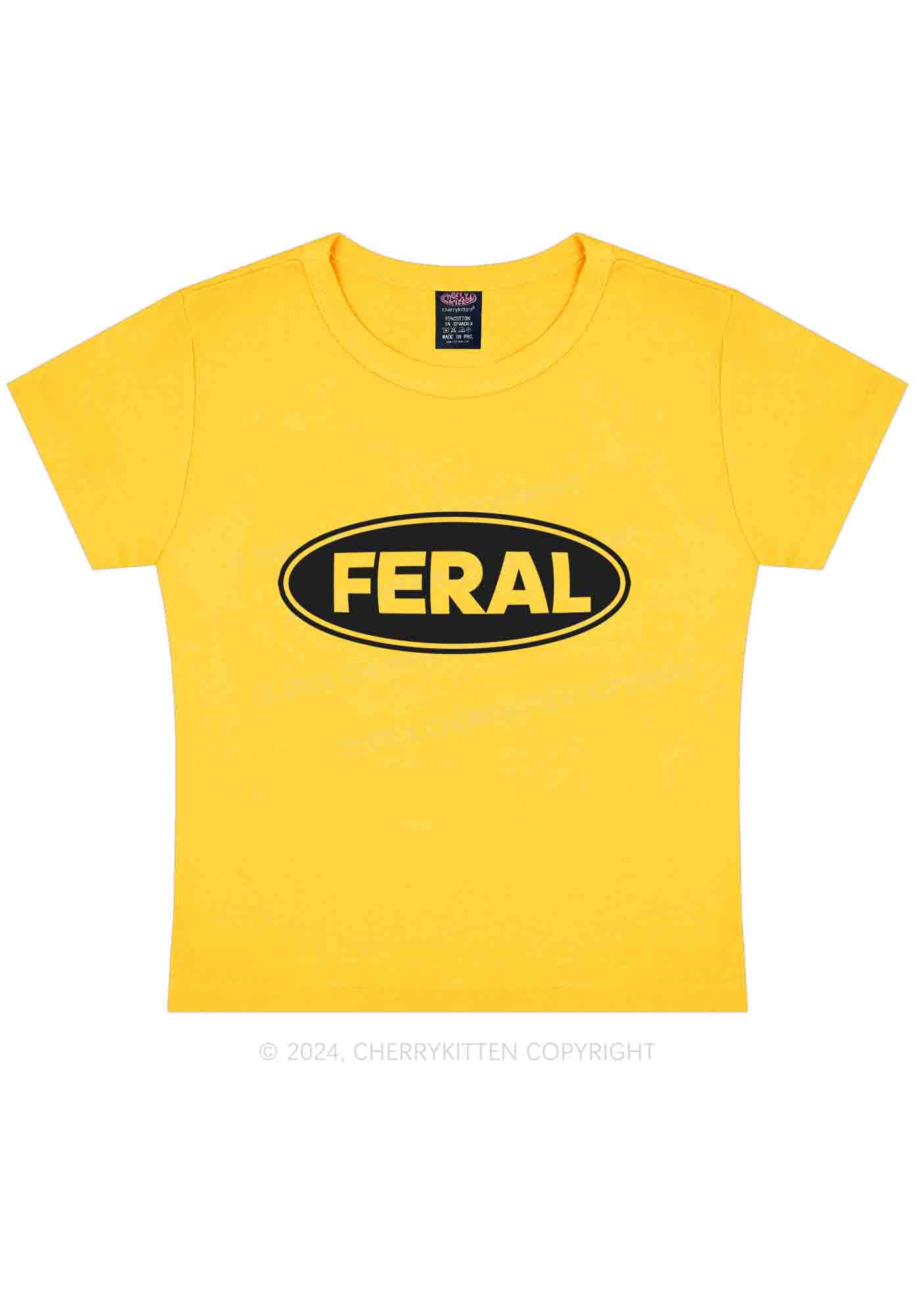 Feral Y2K Baby Tee Cherrykitten - Image 10