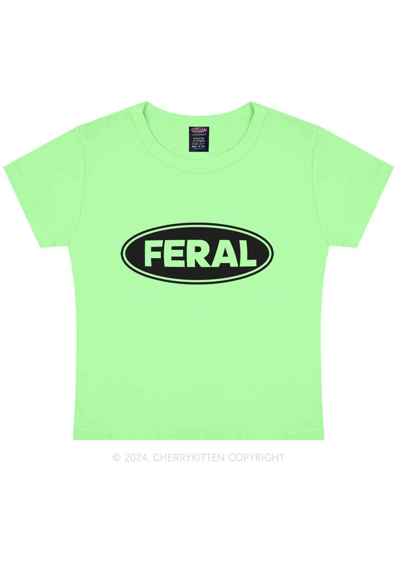 Feral Y2K Baby Tee Cherrykitten - Image 13