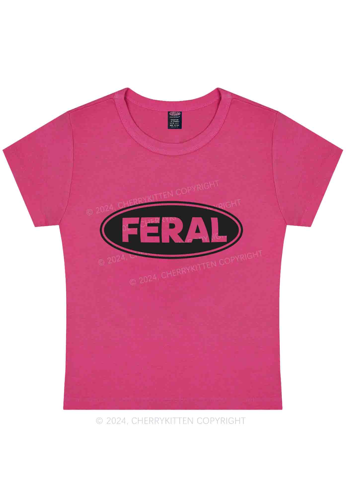 Feral Y2K Baby Tee Cherrykitten - Image 7