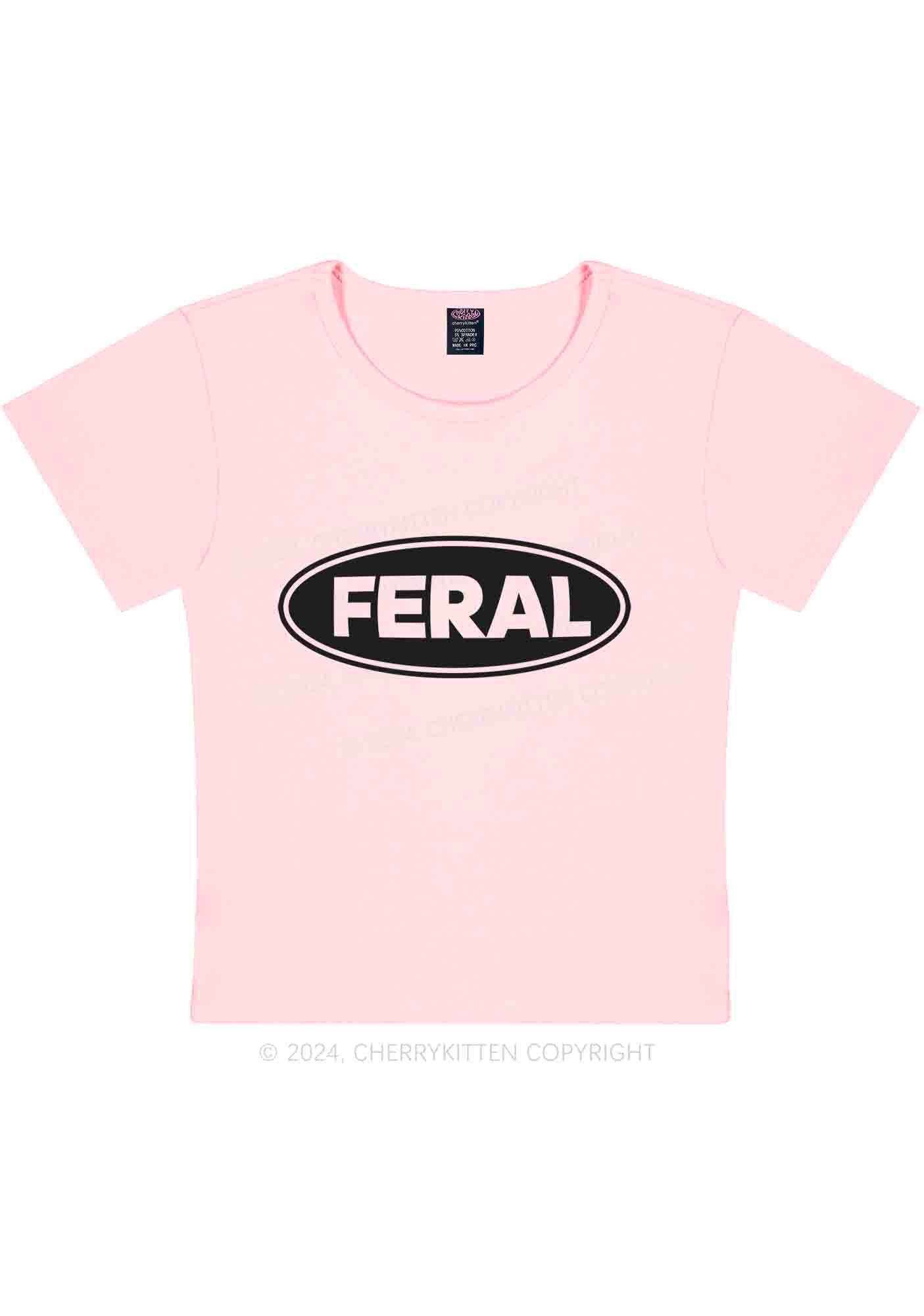Feral Y2K Baby Tee Cherrykitten - Image 8