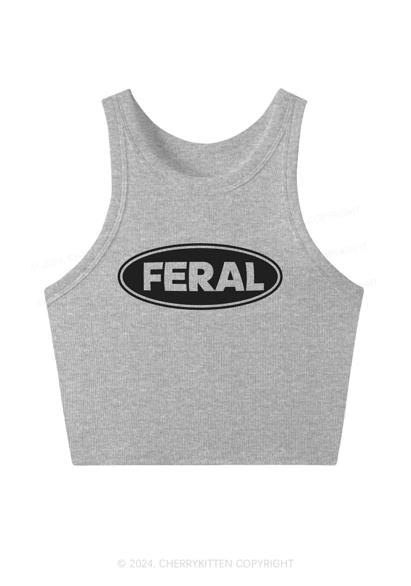 Feral Y2K Crop Tank Top Cherrykitten - Image 4
