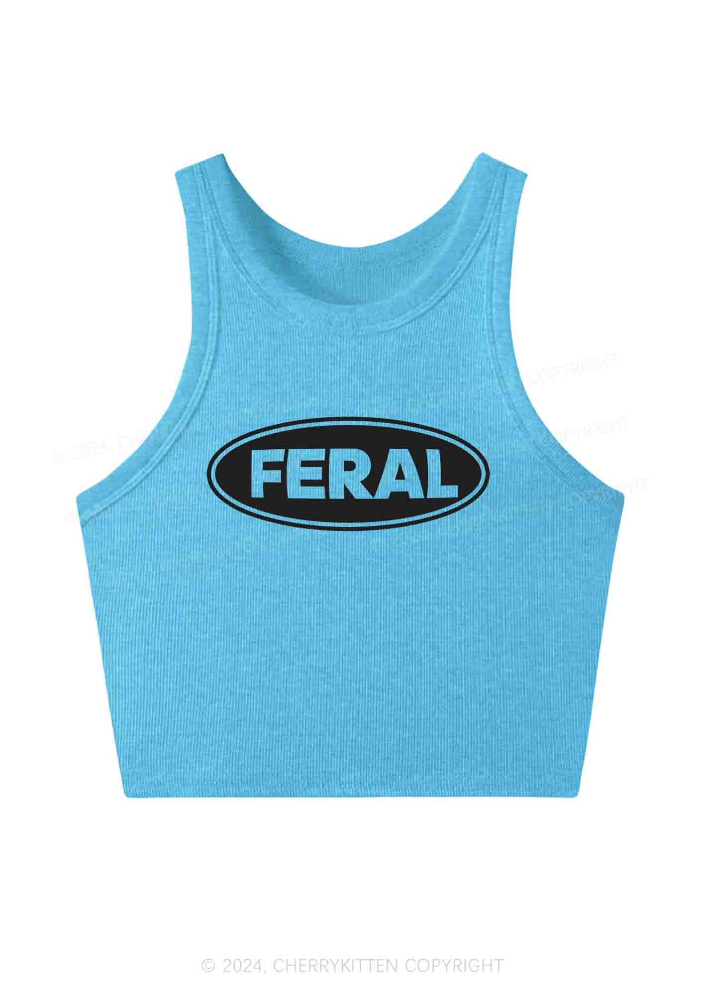 Feral Y2K Crop Tank Top Cherrykitten - Image 5