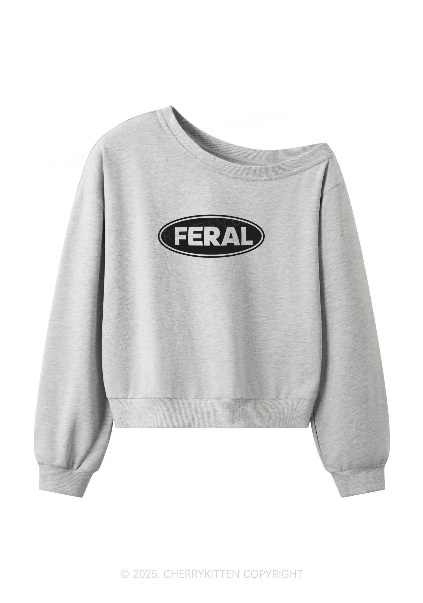 Feral Y2K Off Shoulder Sweatshirts Cherrykitten - Image 4
