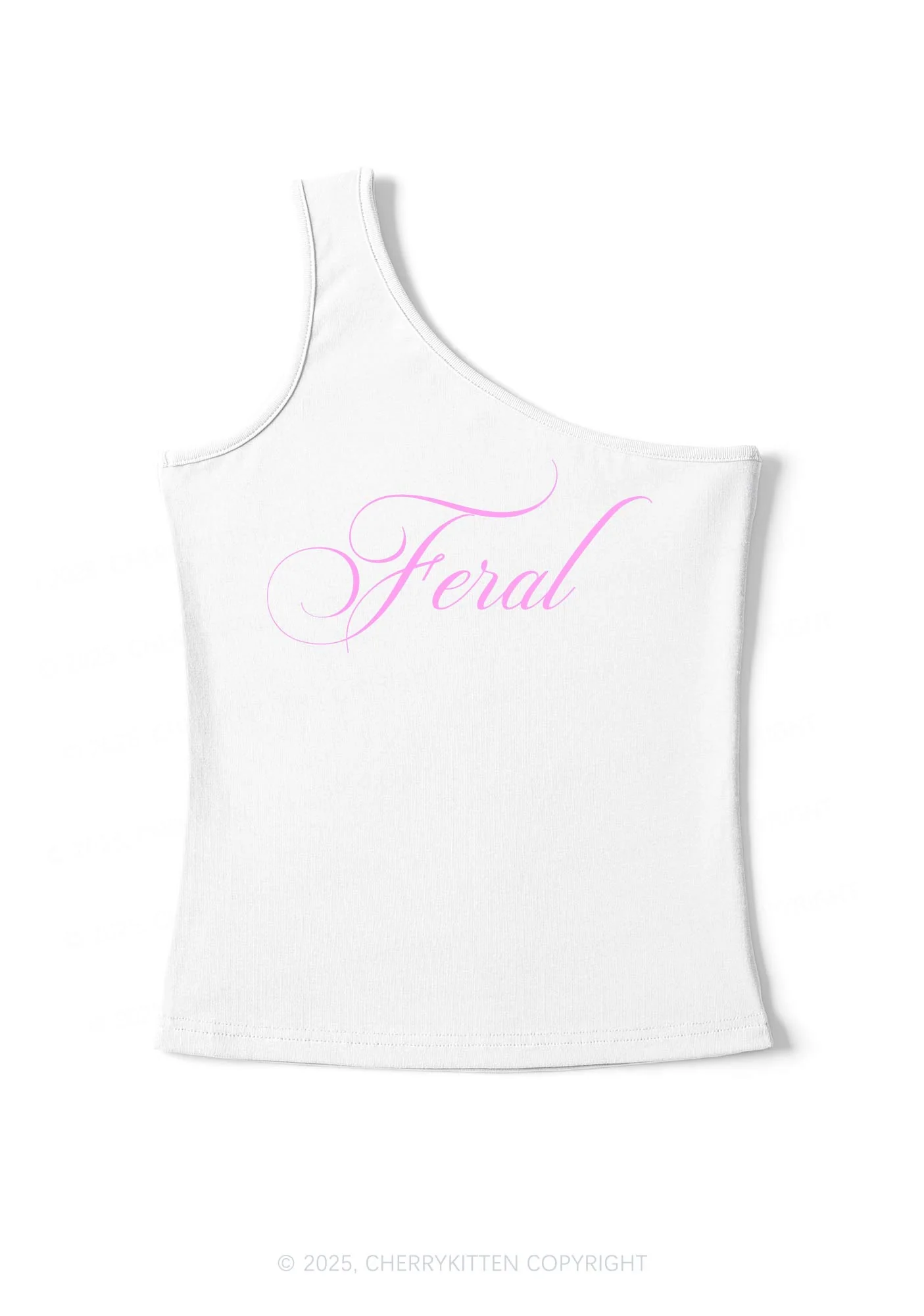 Feral Y2K One Shoulder Tank Top Cherrykitten - Image 2