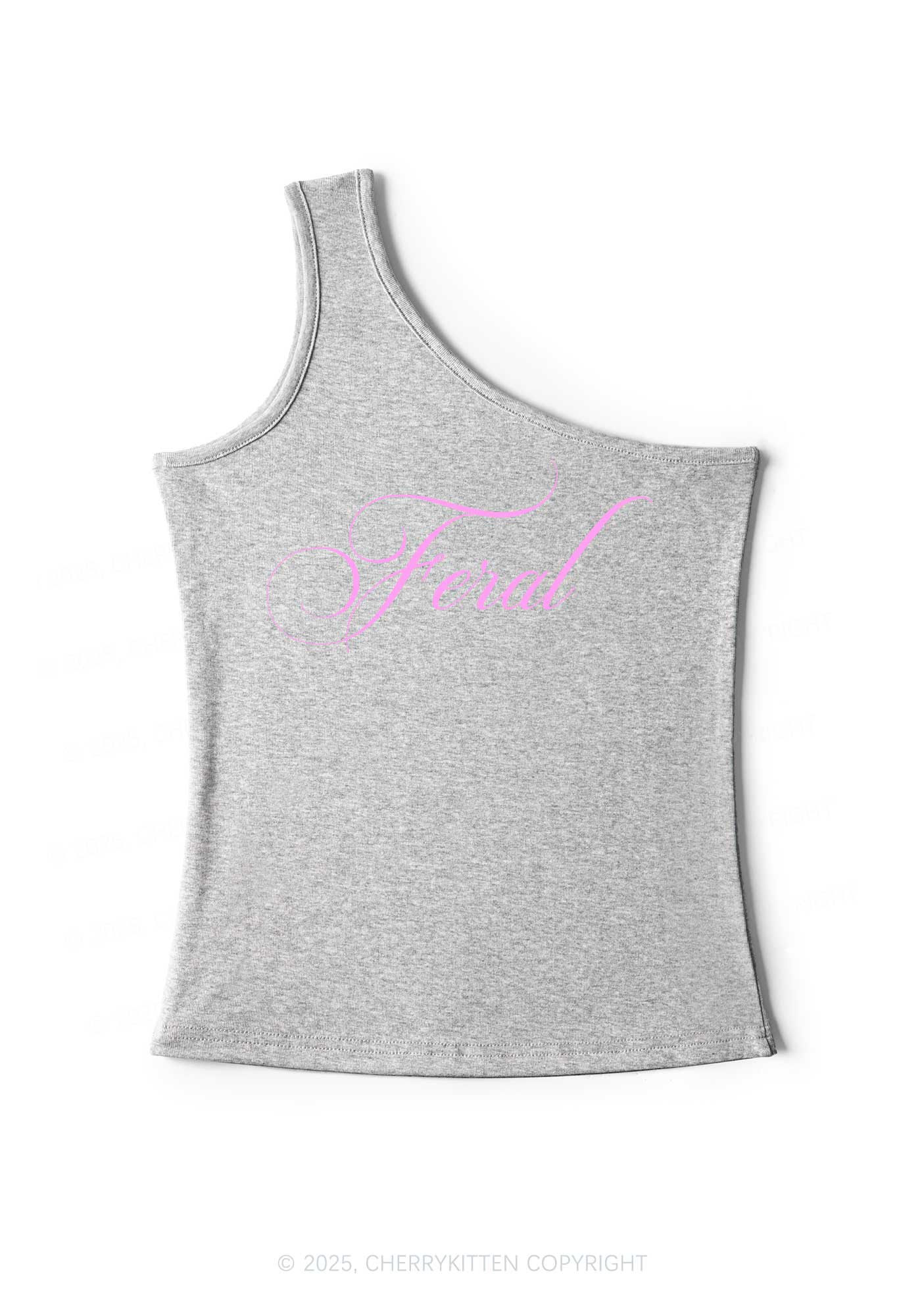 Feral Y2K One Shoulder Tank Top Cherrykitten - Image 6